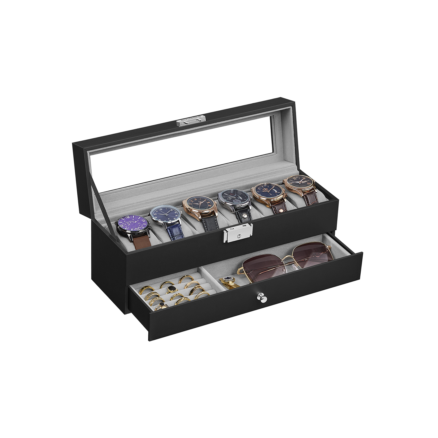 Kellakarp kahe tasandiga, PU-kate ja hall vooder.