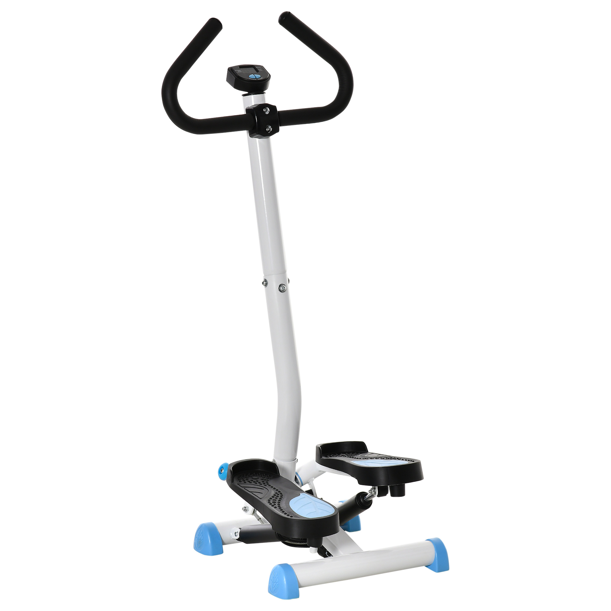 Stepper-treeningmasin, LCD-ekraan, libisemiskindlad pedaalid, teras ja ABS, 55x44x108 cm, kuni 100 kg