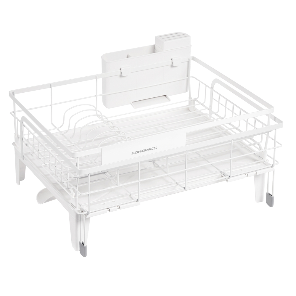 Nõudepesuriiul pikendatava tilgakogumisalusega, nõudekuivatusrest, 360° pööratav