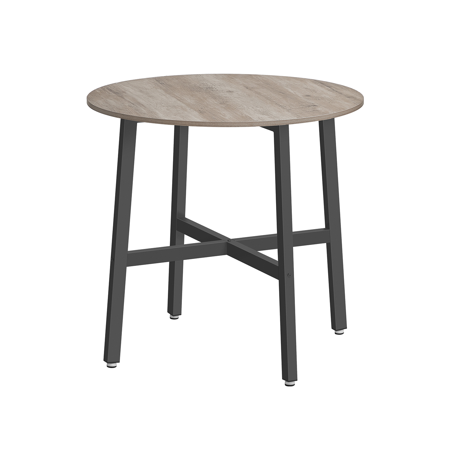 Väike ümmargune söögilaud, köögilaud elutuppa või kontorisse, Ø 80 x 75 cm, tööstuslik disain