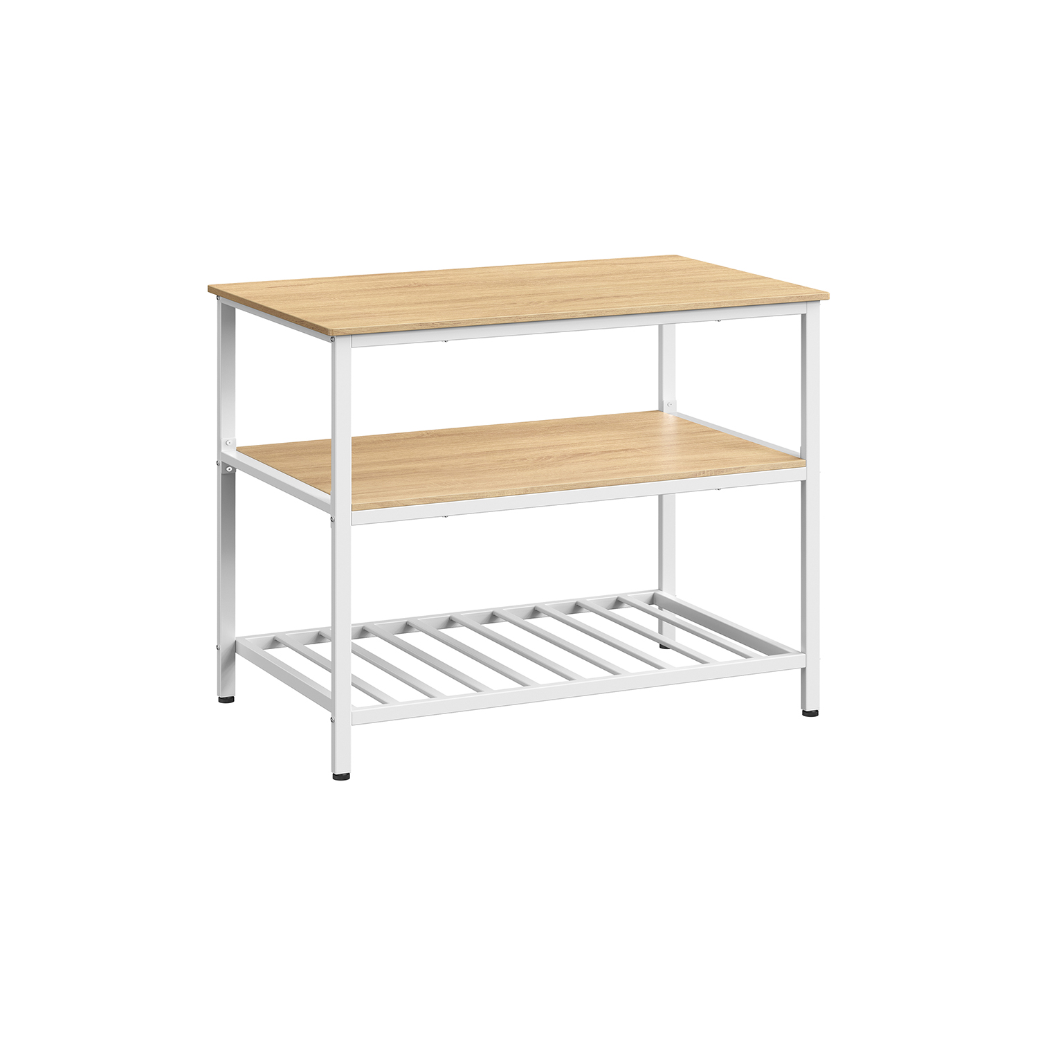 Köögiriiul terasraam tööstuslik tamm-valge