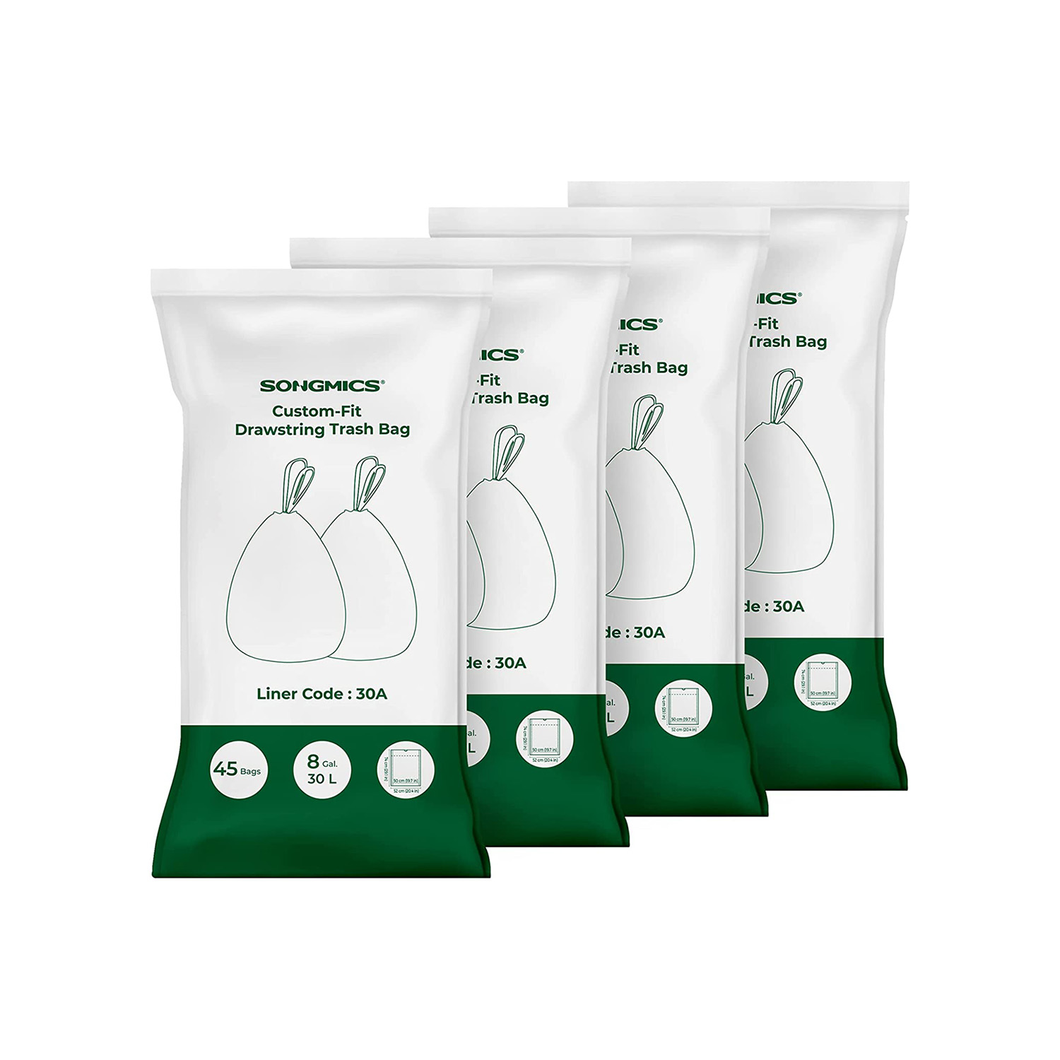 Pingutusnööriga 30 liitrised prügikotid, kokku 180 tk