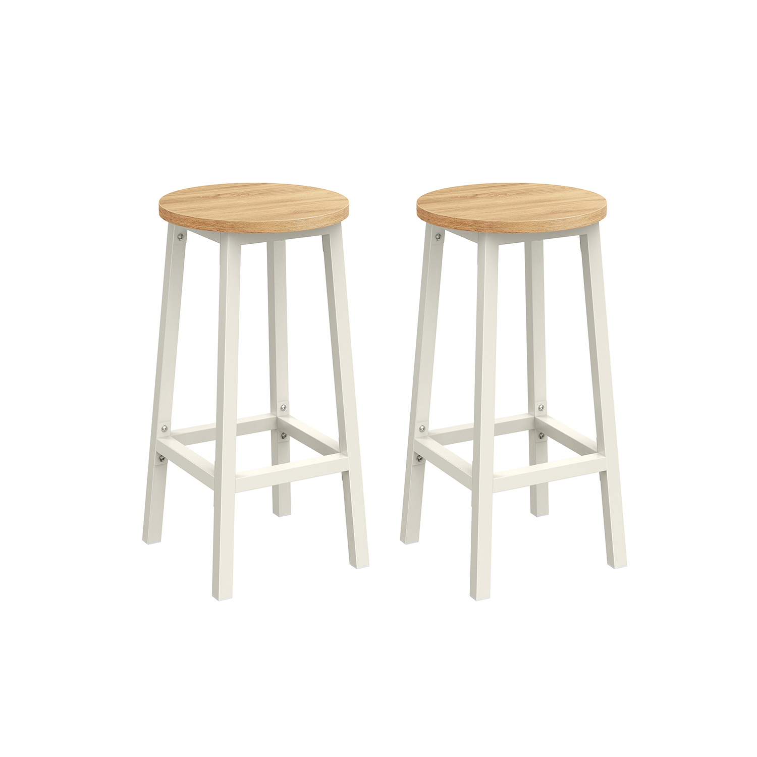 Baaritoolide komplekt 2tk, tugeva metallraamiga köögitoolid, jalatugi, lihtne kokku panna