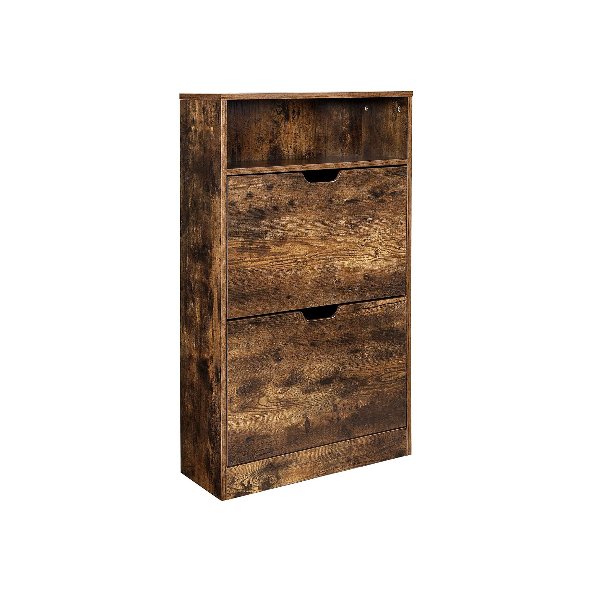 Jalanõudekapp 2 klapiga, 60 x 24 x 102 cm, vintage pruun