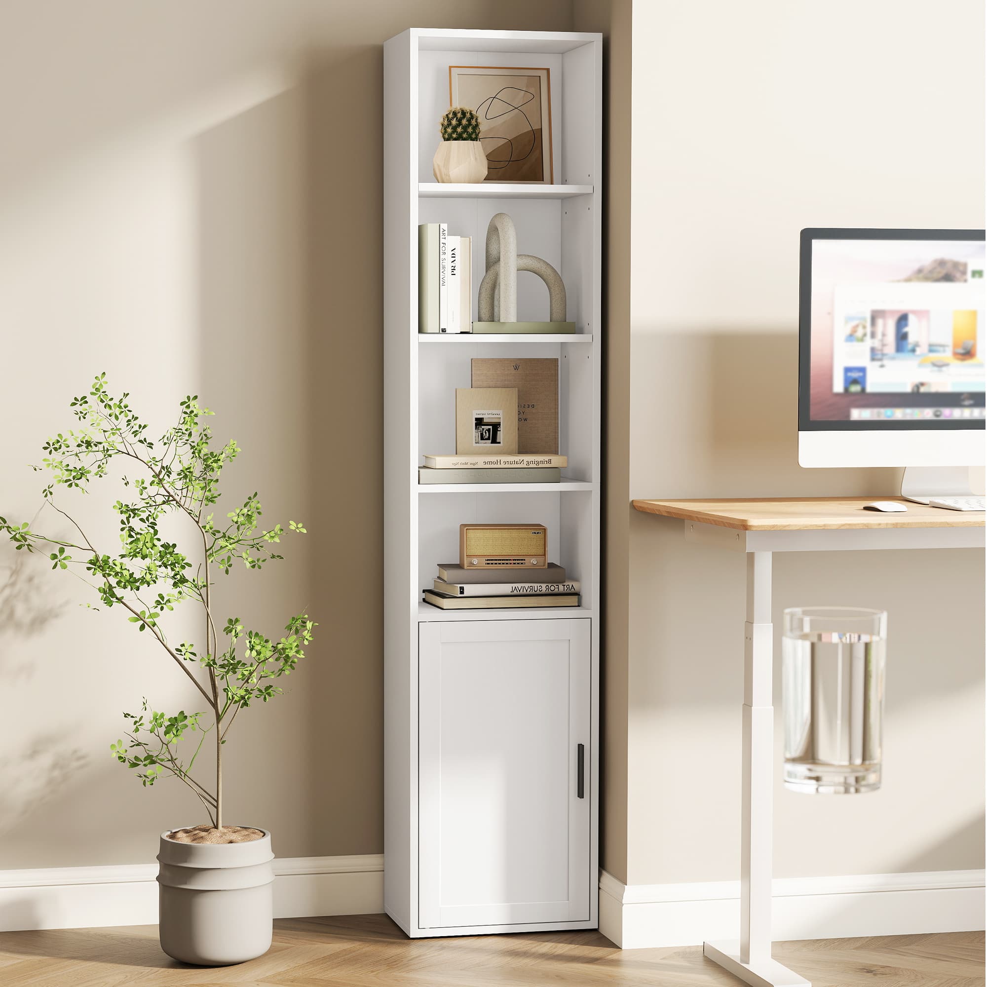 CUSTOS kollektsiooni 6-astmeline riiul, pilvevalge