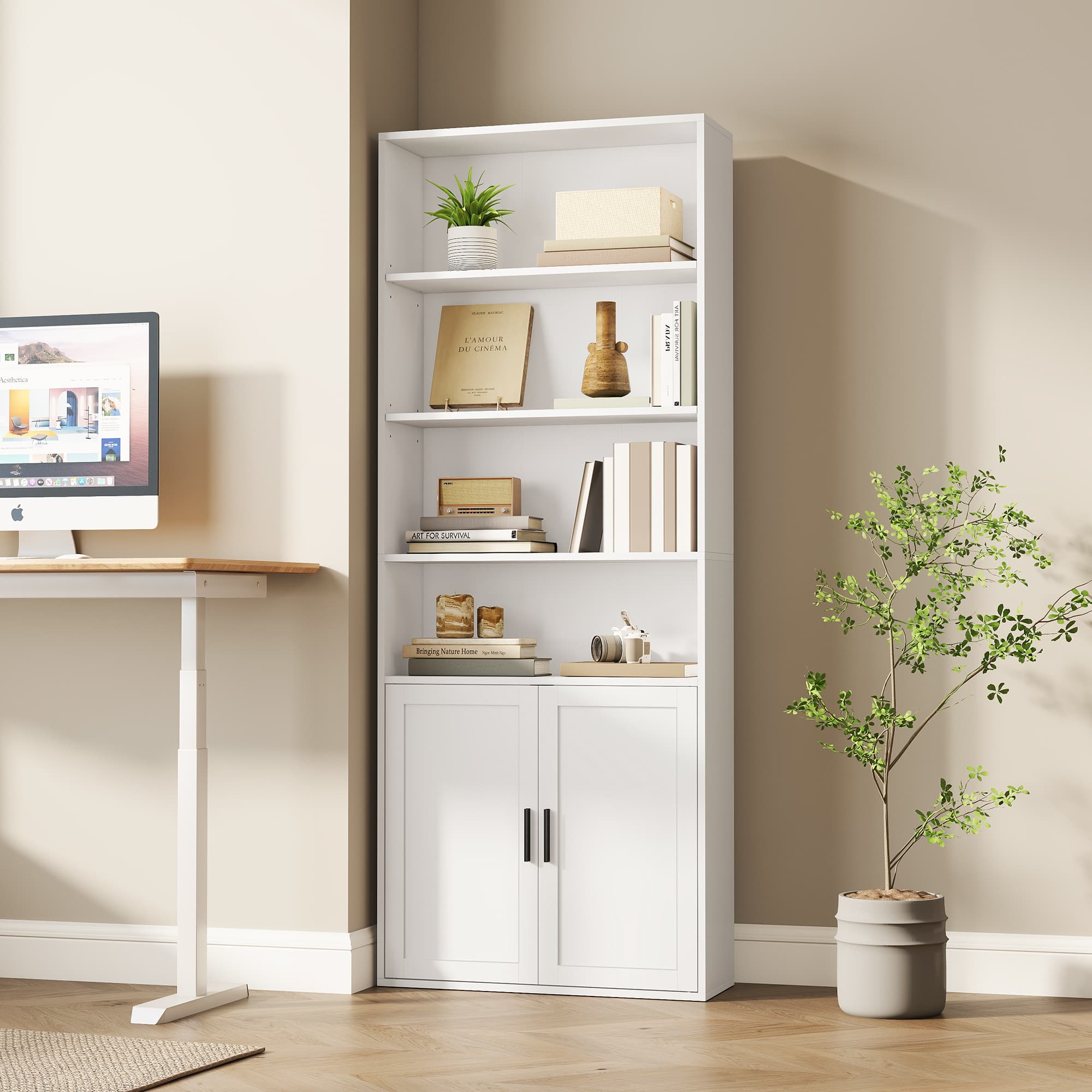 CUSTOS kollektsiooni 6-astmeline riiul, pilvevalge