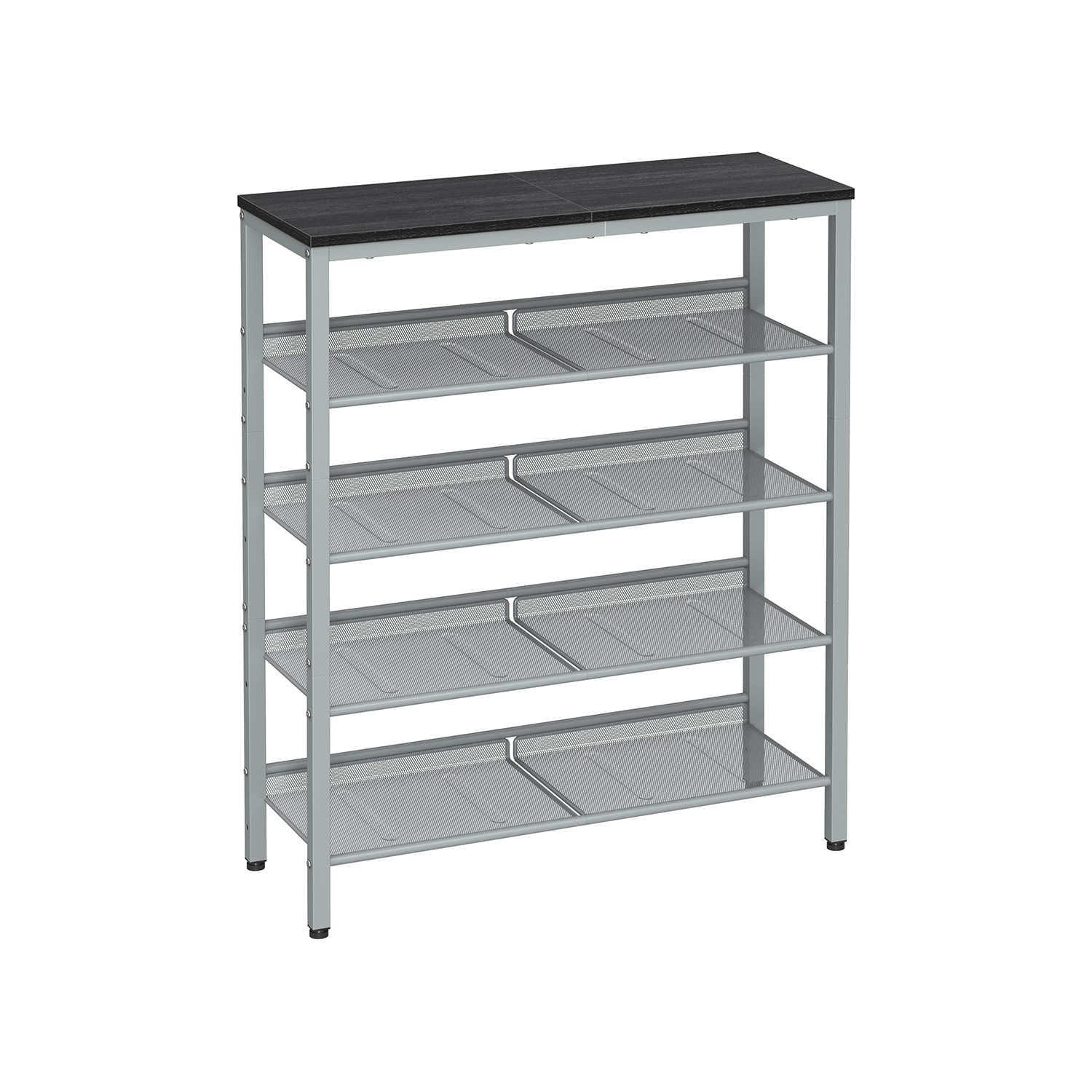 5-astmeline tööstuslikus stiilis kingariiul