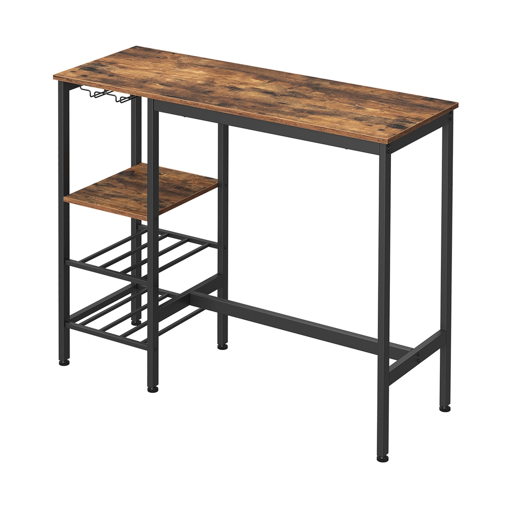 Baarilaud, 110 x 40 x 90 cm, veiniklaaside ja pudelite hoidikutega