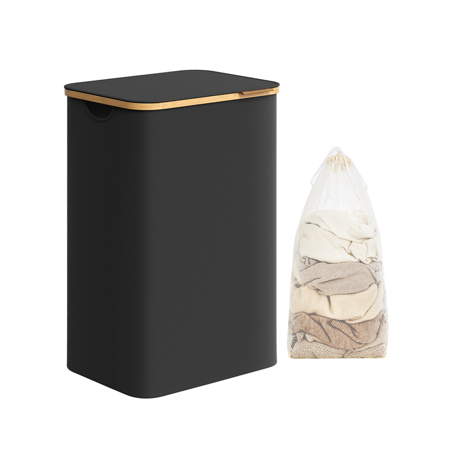 Pesukorv 90 liitrit eemaldatava tindi-musta pesukotiga