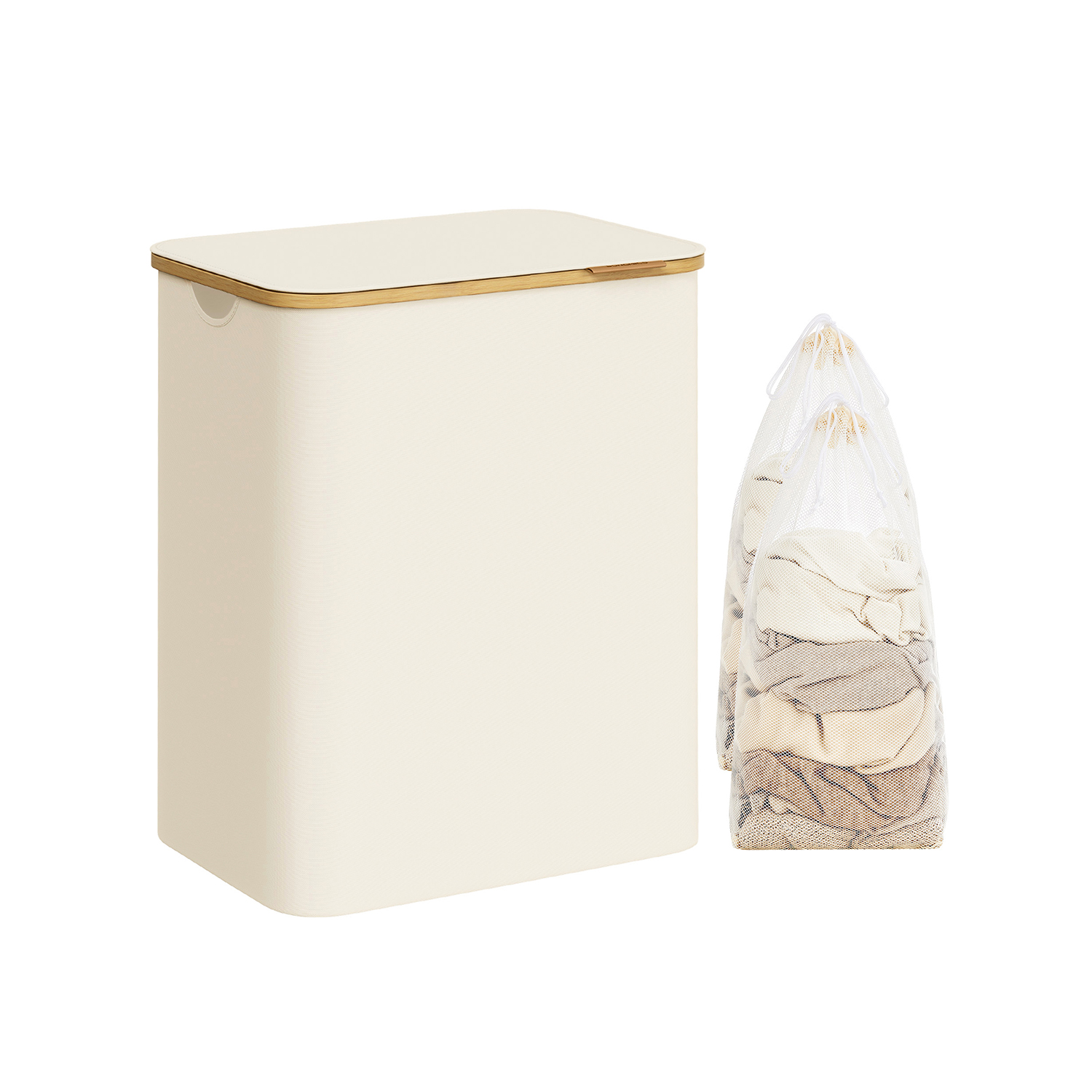 Pesukorv 2 sektsiooni valge kaanega