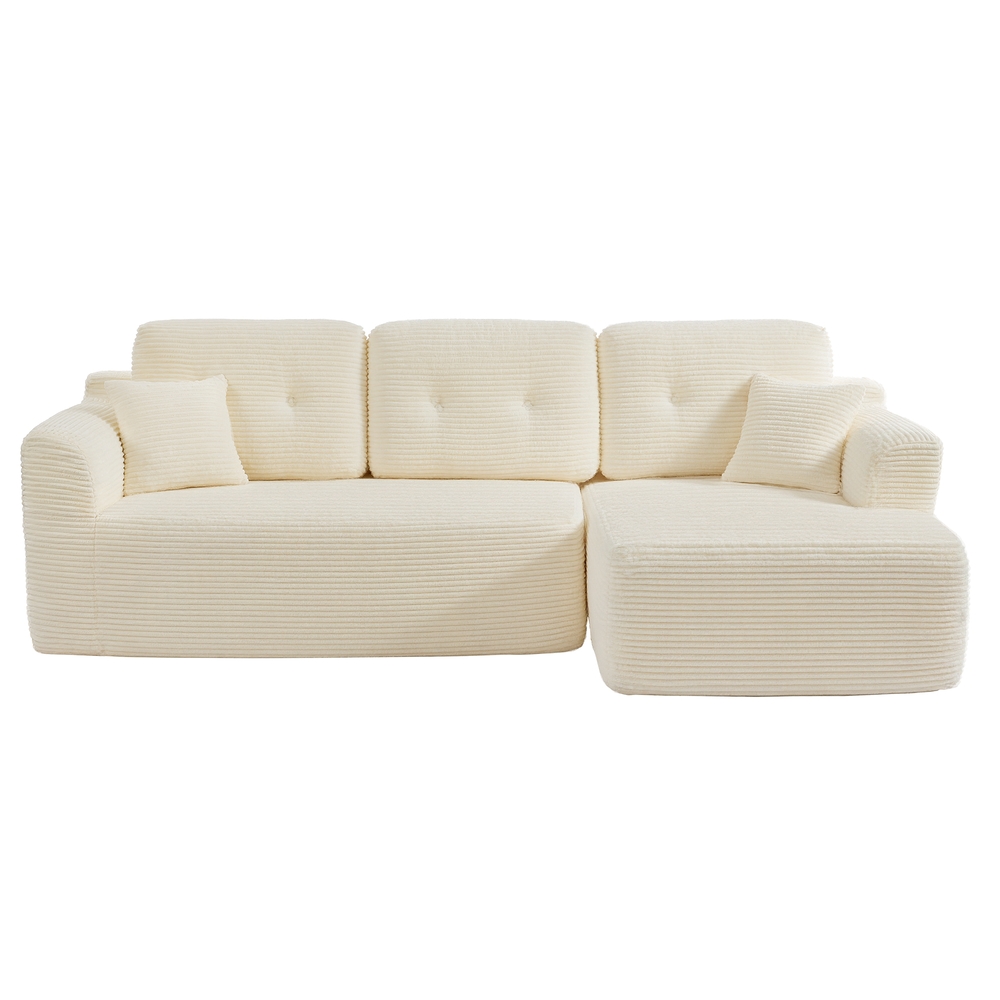 Mooduldiivan, nurgadiivan, millel on parempoolne tugitool, laius 244 cm