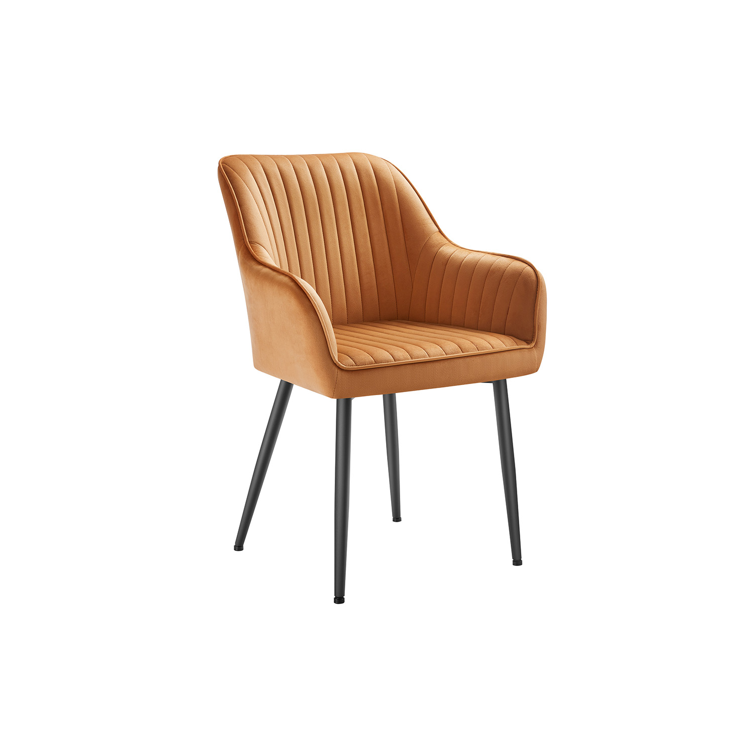 Söögitool käetugedega, karamellpruun ja tindimust