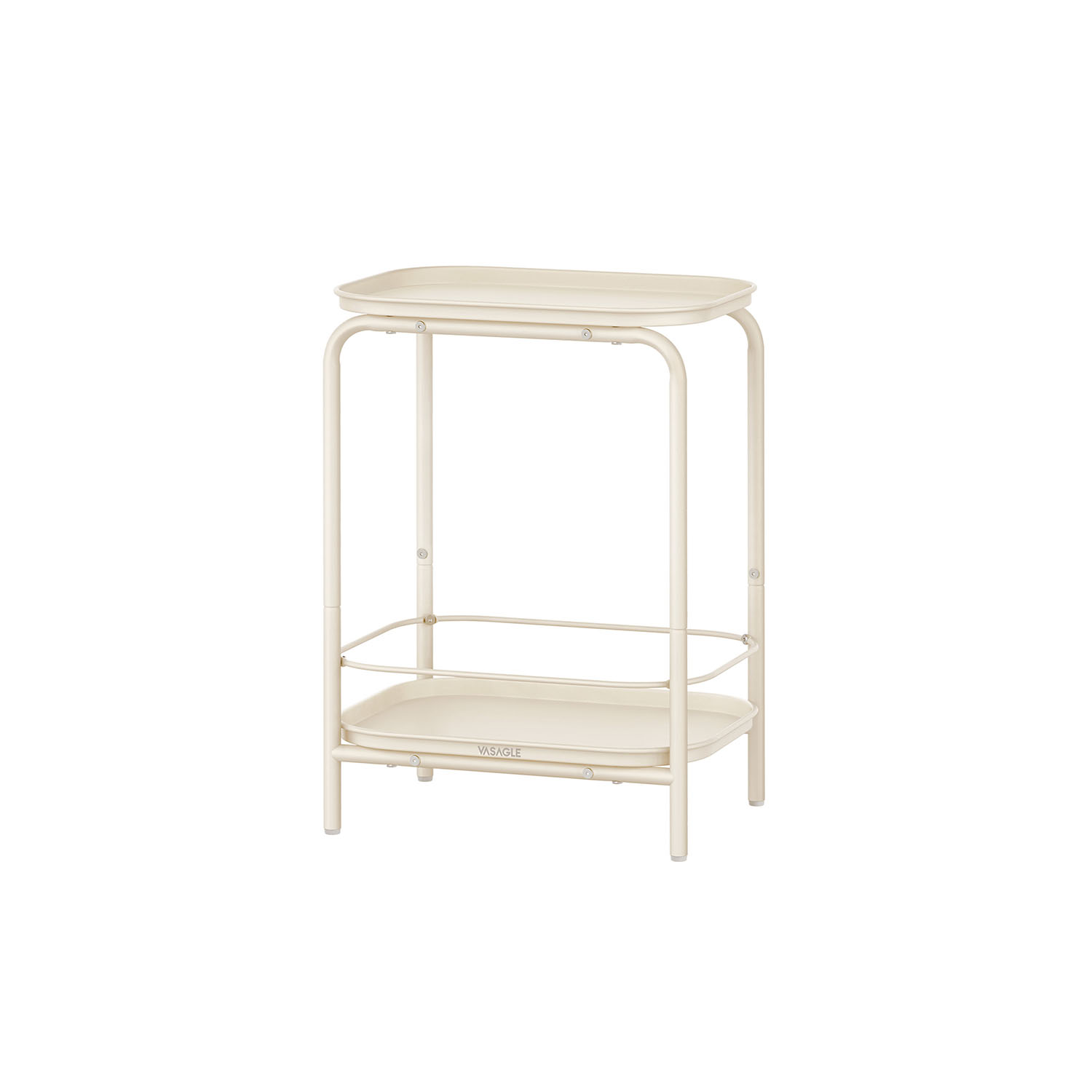 Kahe tasandiga abilaud, modernne kreemvalge