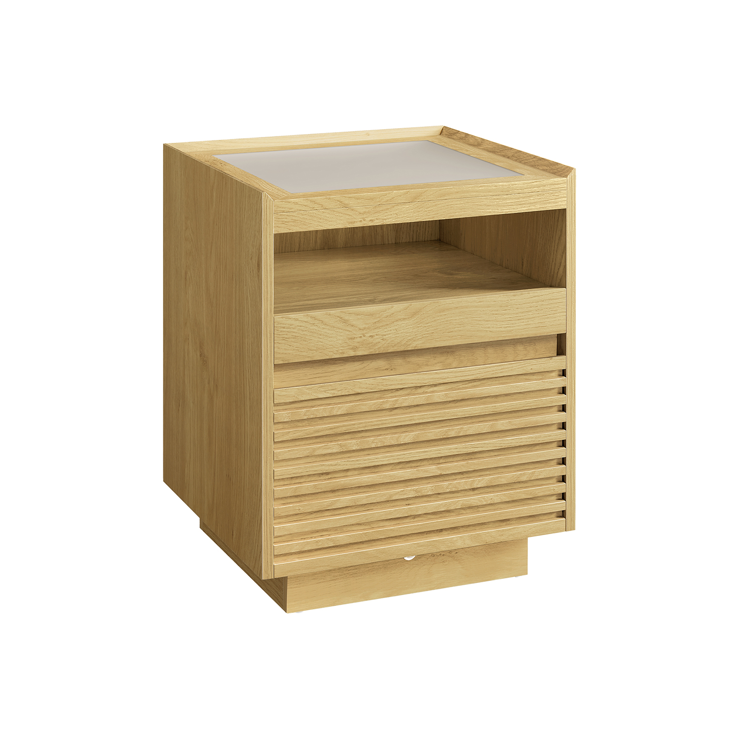 Öökapp, LED valgustusega ja väljatõmmatav riiuliga, beez