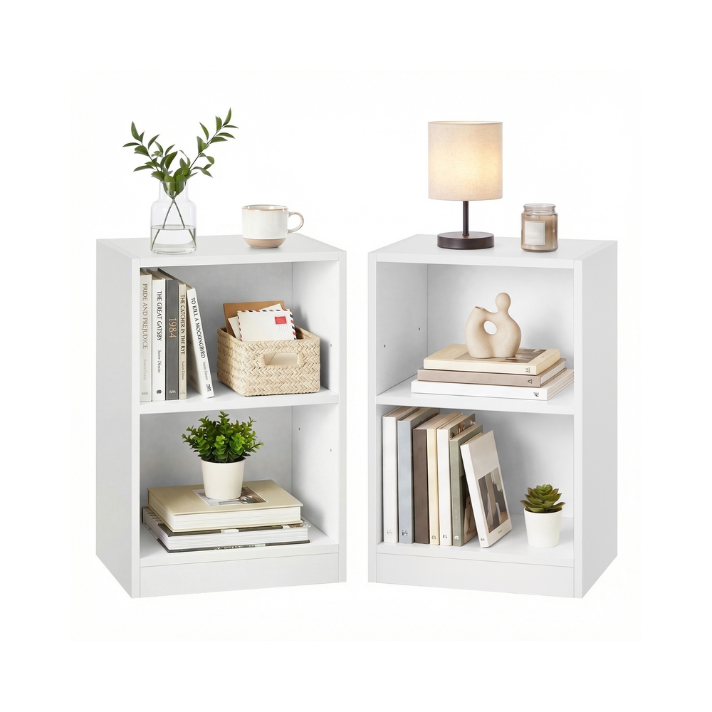 Custos Collection – 2 öökapi komplekt avatud sahtlitega mitmekülgseks kasutamiseks, pilvevalge