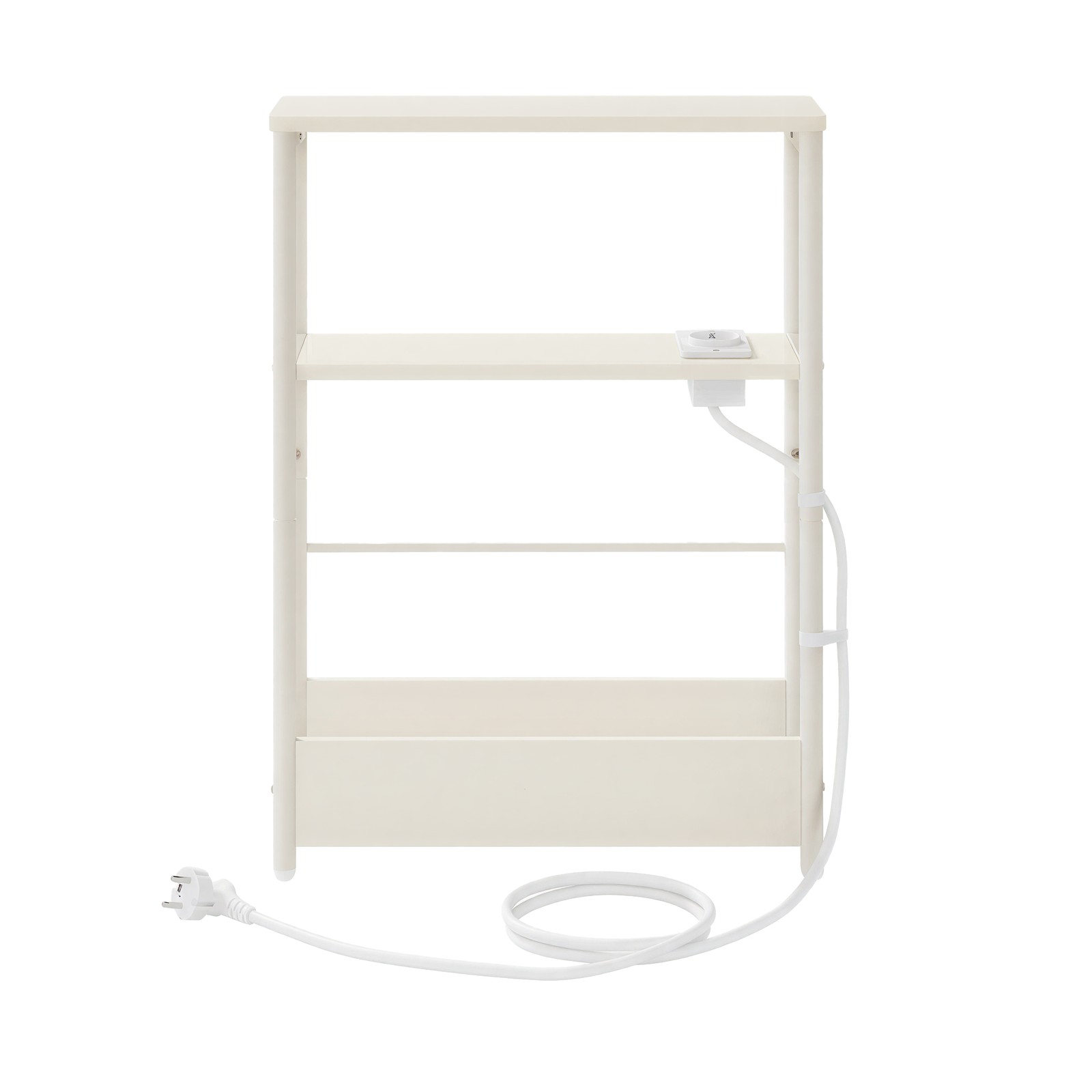 Kitsas kohvilaud 3 riiuliga, öökapp ajakirjahoidjaga, magamistuppa