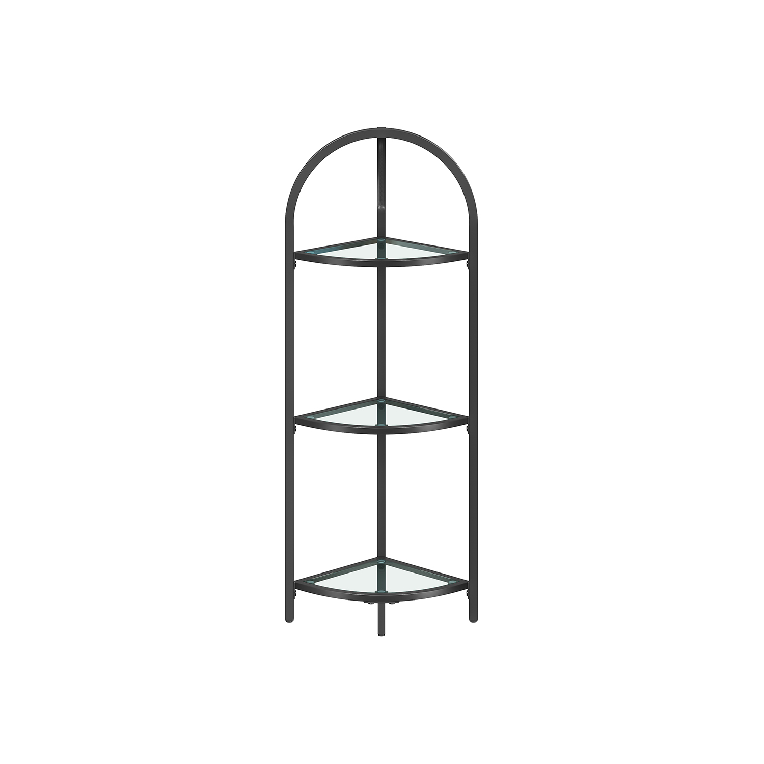 Nurgariiul 3 taset karastatud klaasist riiulitega