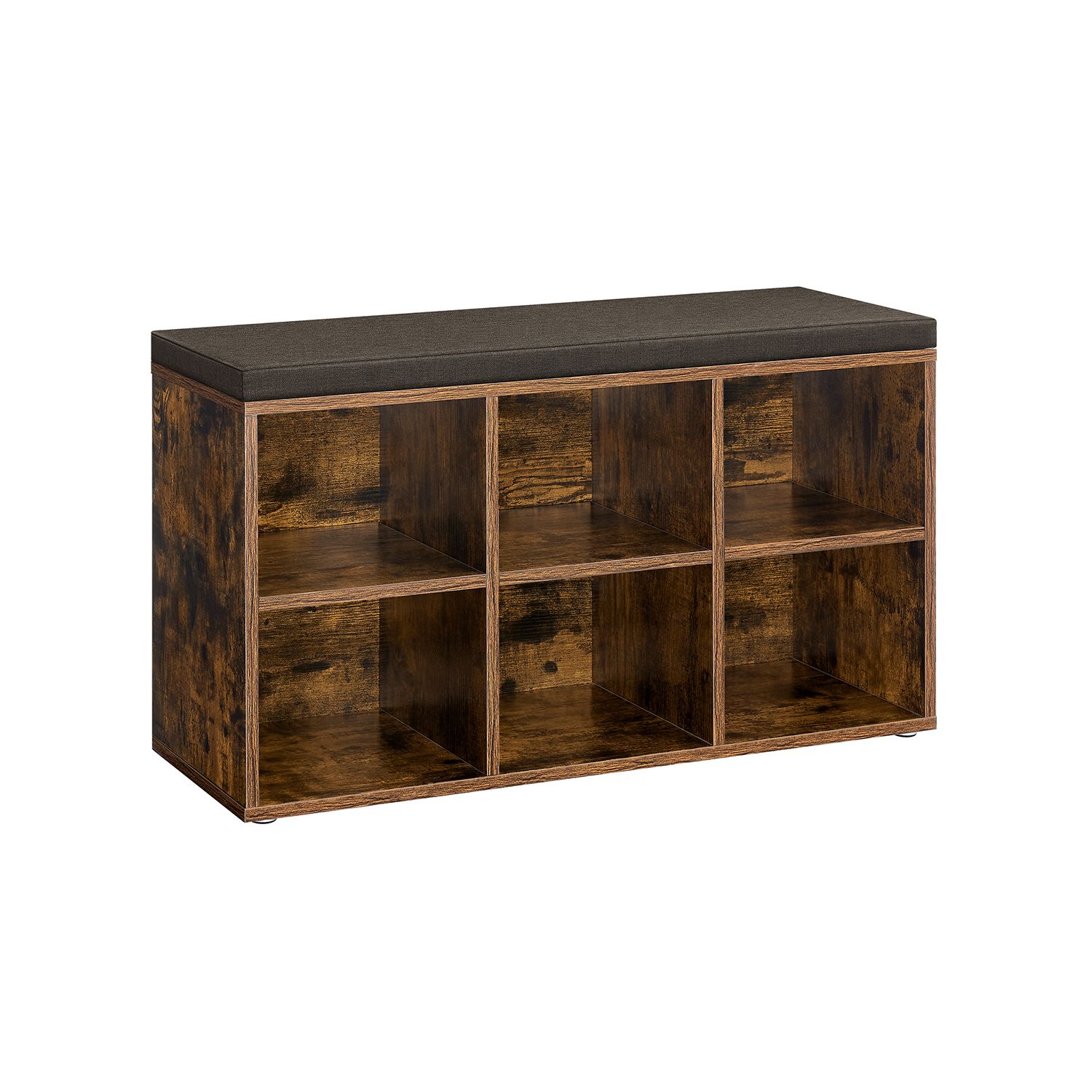 Jalanõudepink pehmendusega, 30 x 87 x 48 cm, vintage pruunikashall