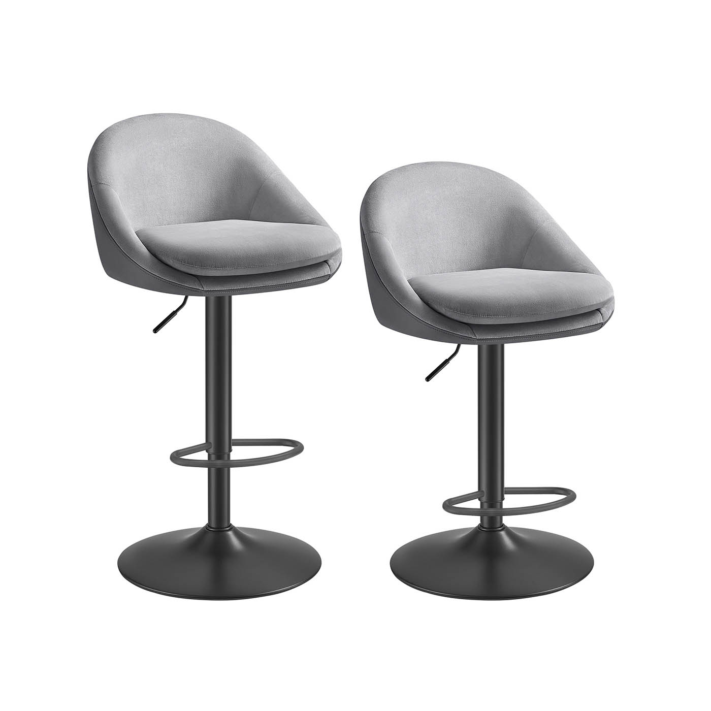 Baaripukkide komplekt, 2 tk, kõrguse reguleerimisega, tuvi hall-tindimust.