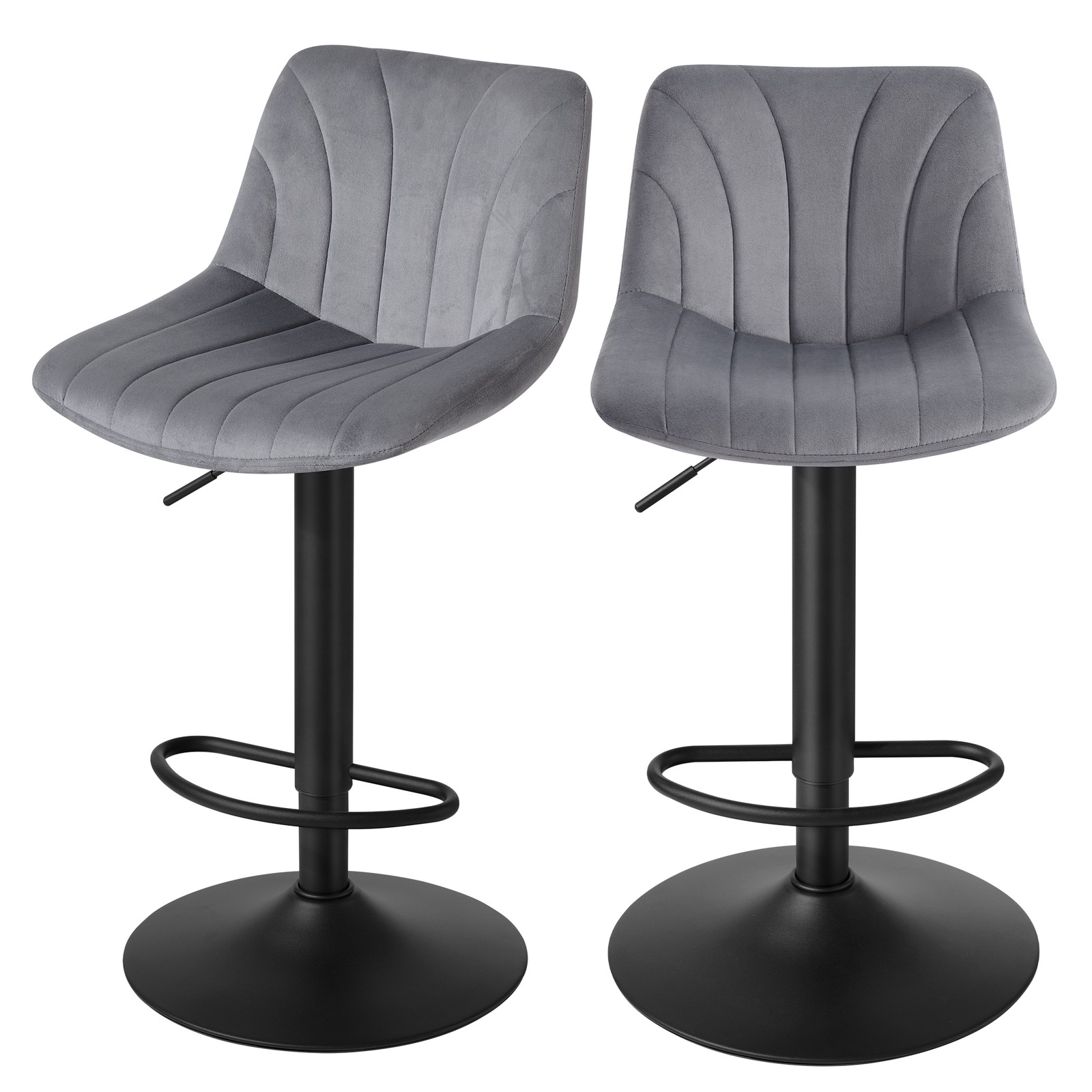 Baaritoolide komplekt 2, köögitoolid, kõrgus reguleeritav 88-108 cm