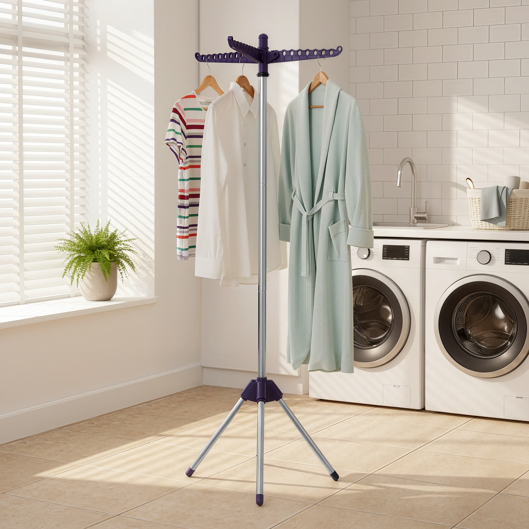 Riidekuivatusrest, eraldiseisev kuivati, 3 pöörlevat vart riidepuude jaoks