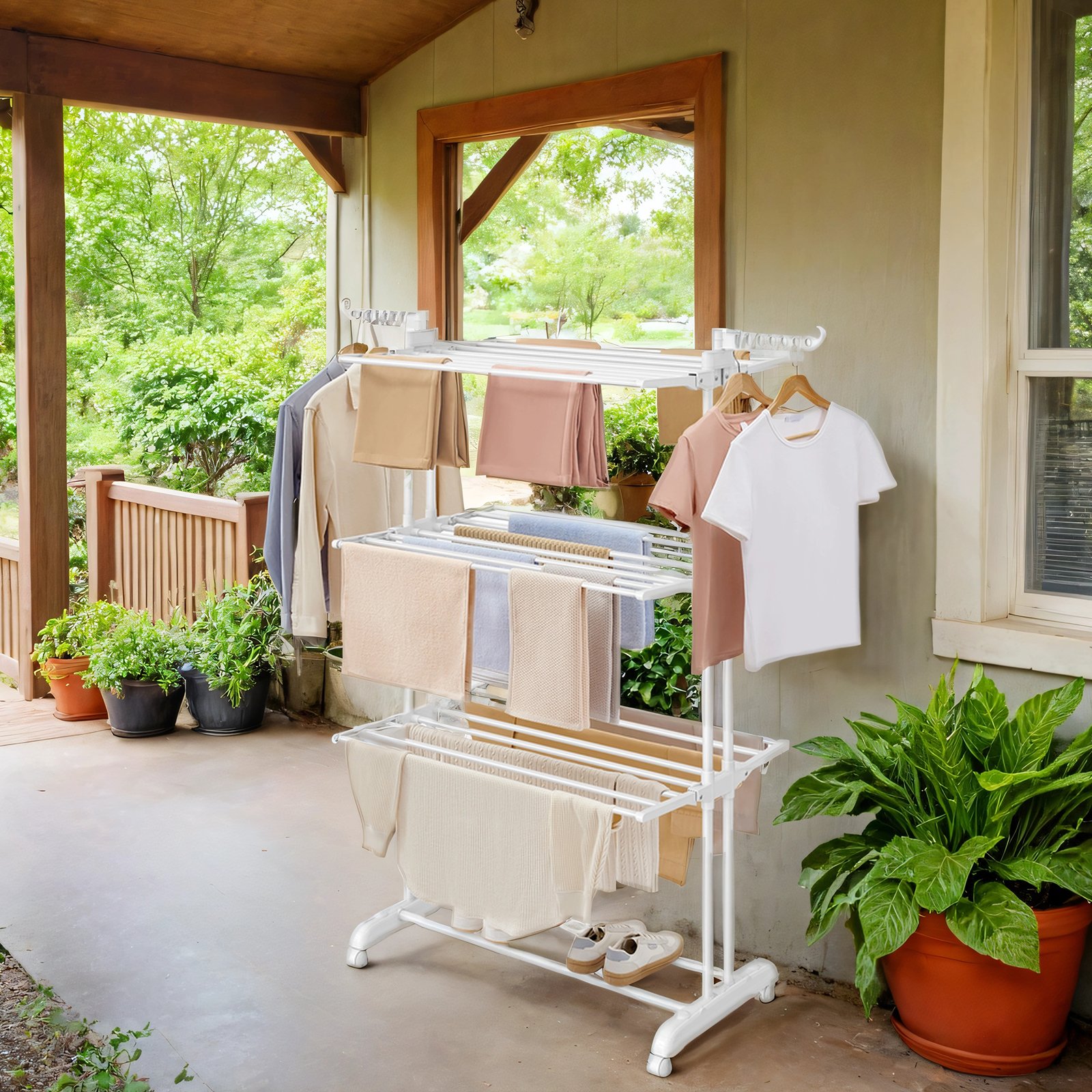 Pesukuivati, nelja tasandiga kuivatusrest, tiibkuivatusrest