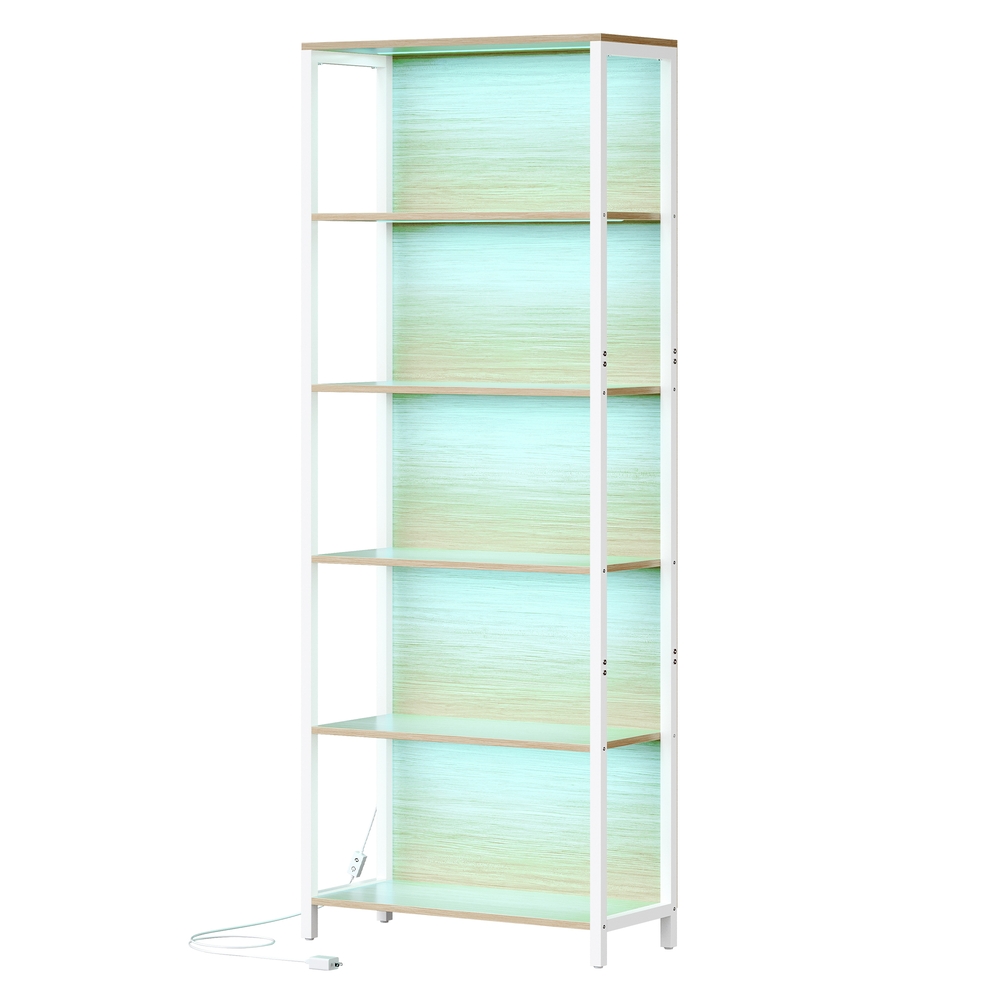 6-astmeline eraldiseisev riiul, reguleeritavate LED-tuledega hoiuriiul, 178