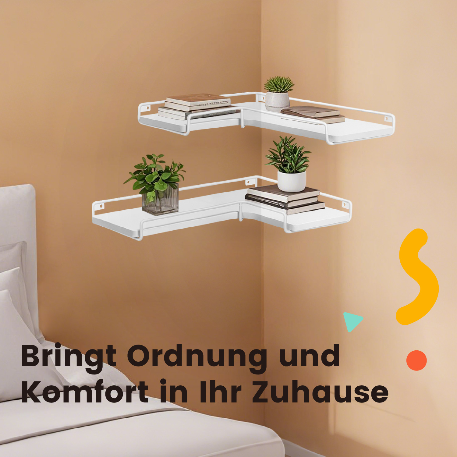 L-kujuline nurgariiul, 2-osaline komplekt, seinariiul