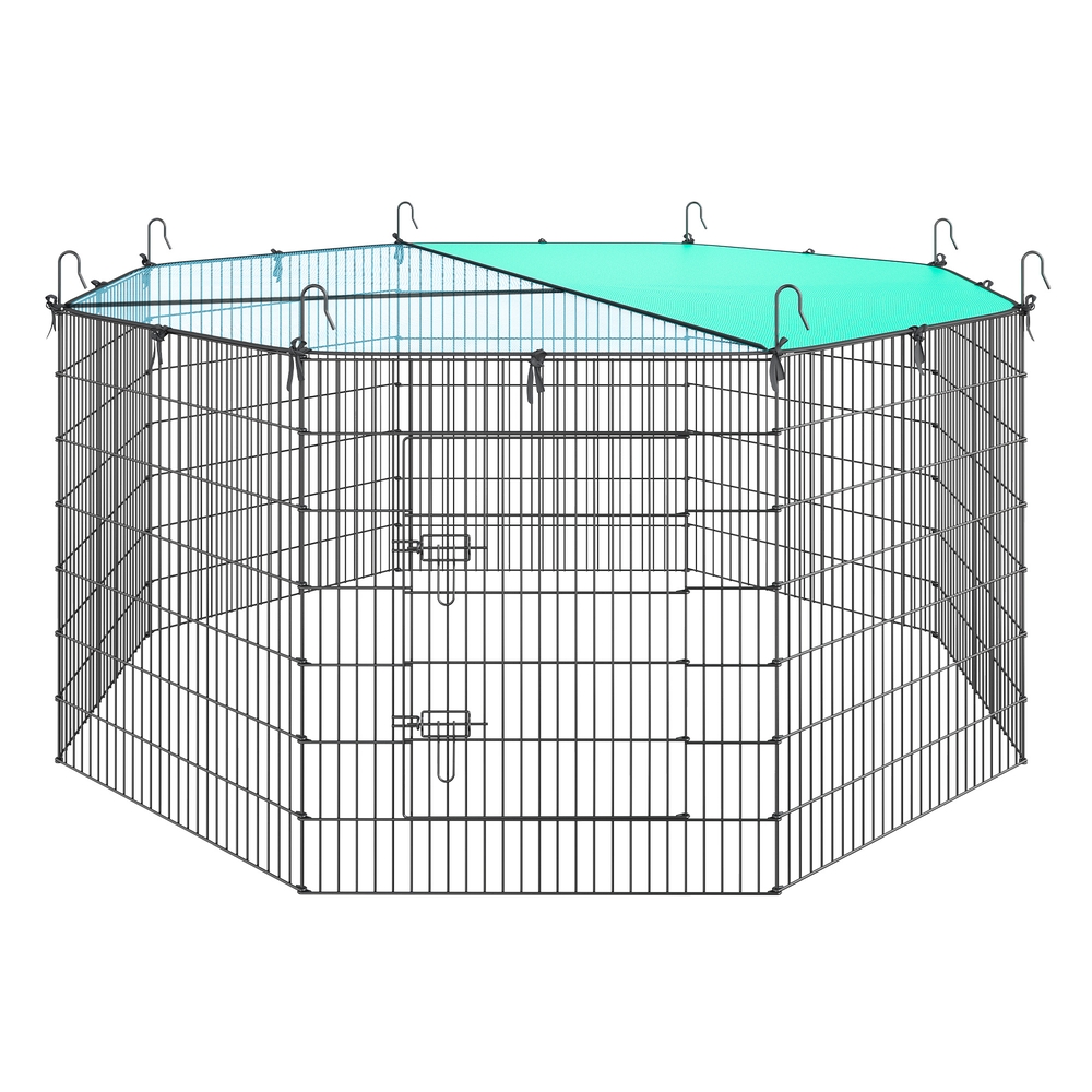 Väikeloomade jooksuala katte all, 8 ruudukujulist paneeli, õueaedik
