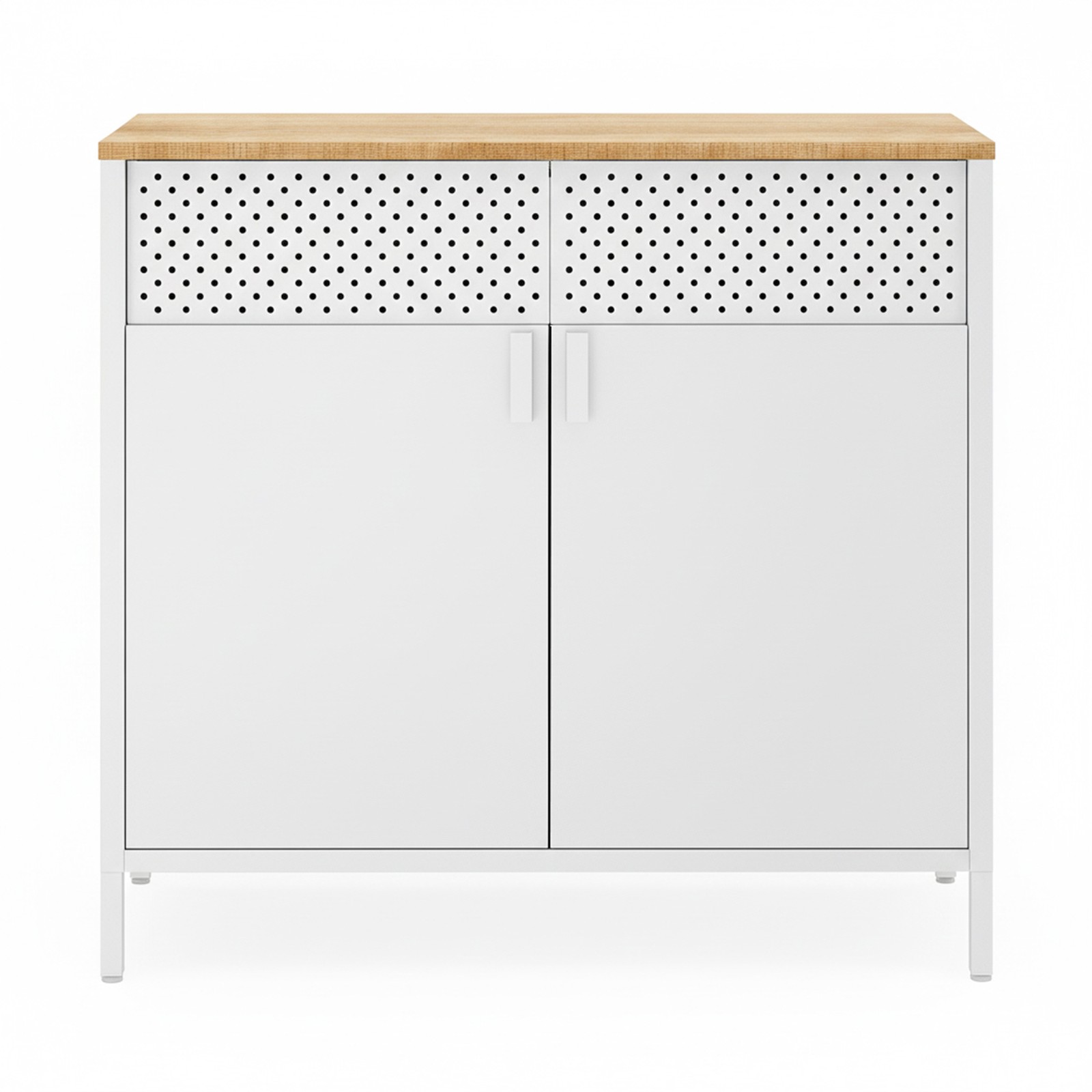 Metallist hoiukapp, kahekordsete ustega