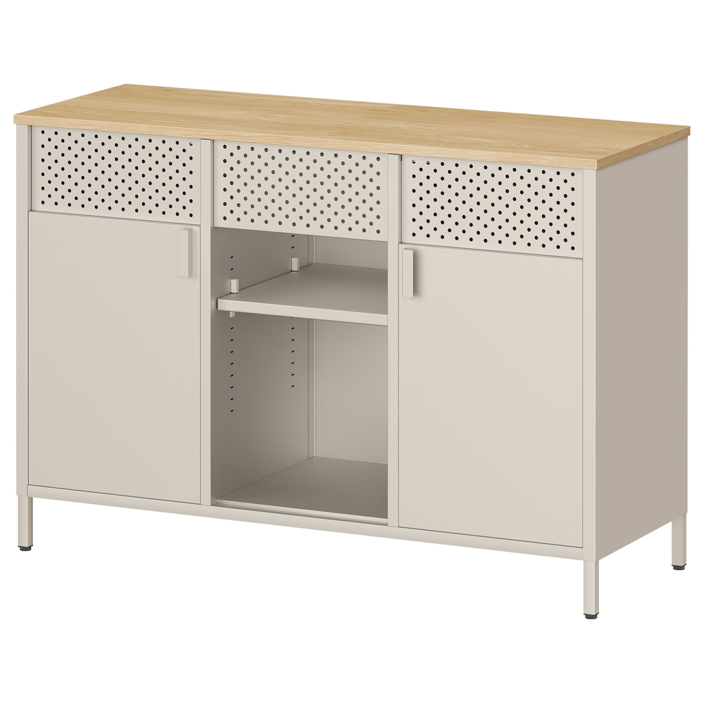 Kummut, hoiukapp kahekordsete ustega, magnetilise sulguriga