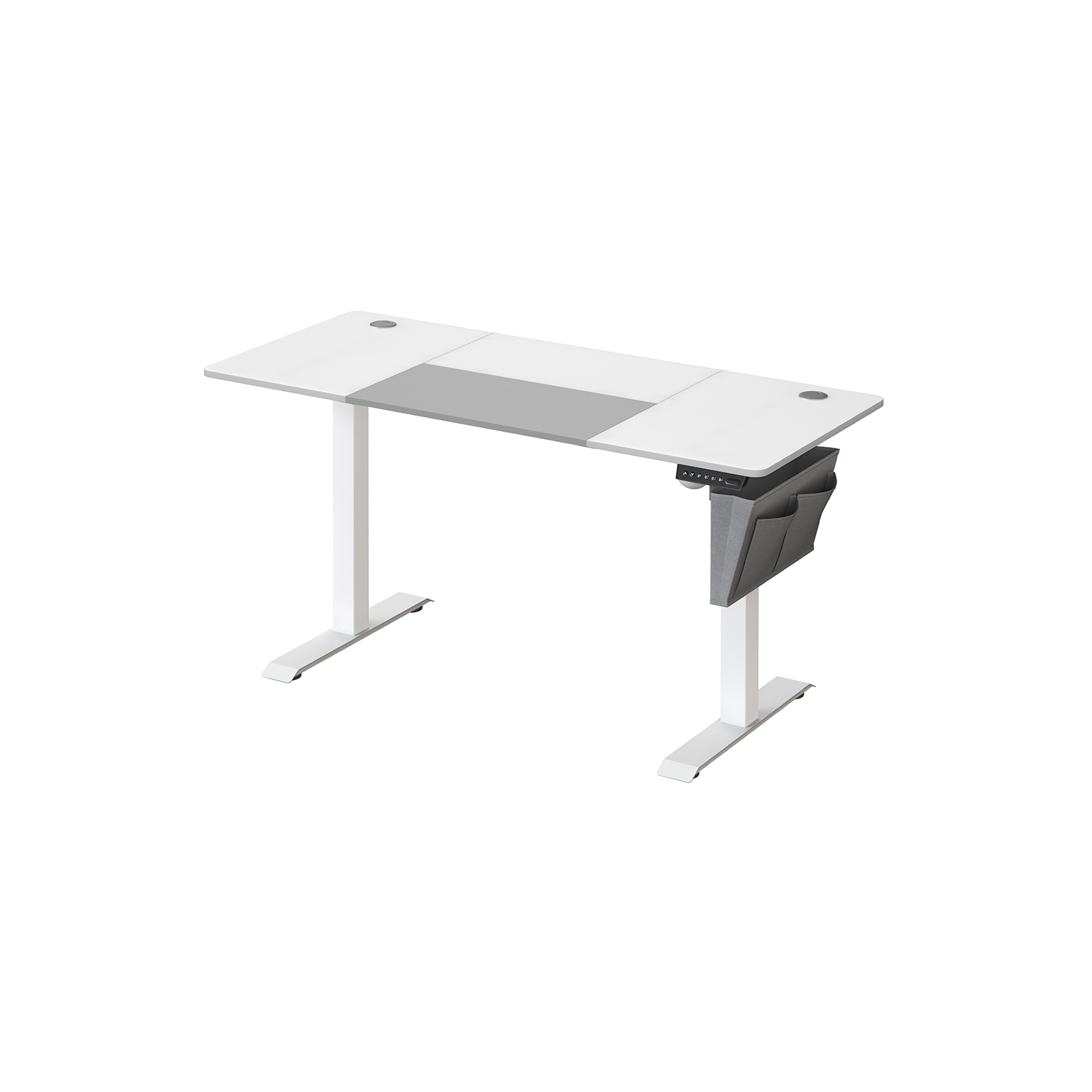 Elektriliselt reguleeritava kõrgusega kirjutuslaud 60 x 140 x (72-120) cm valge tuvihall