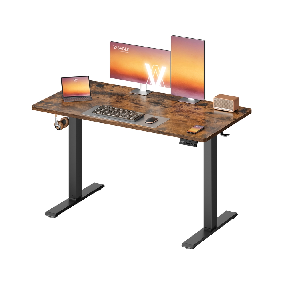 Elektriline laud mälufunktsiooniga, vintage-pruun