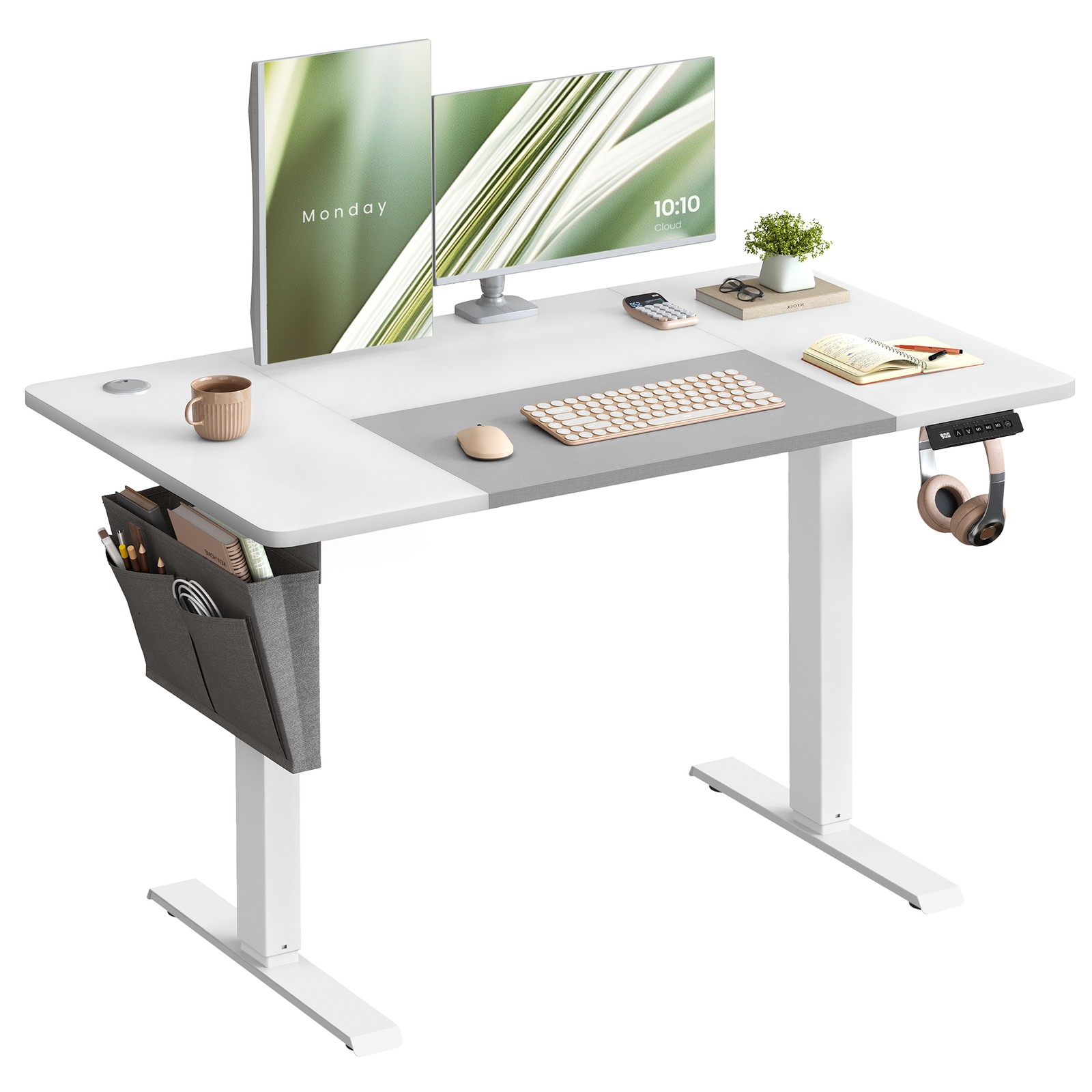 Kõrguse reguleerimisega seisulaud, 120 x 60 cm, mälufunktsiooniga