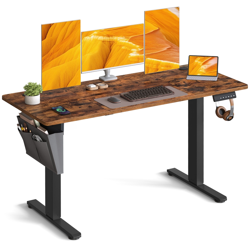 Kõrguses reguleeritav laud, 140 x 60 cm, mälufunktsioon