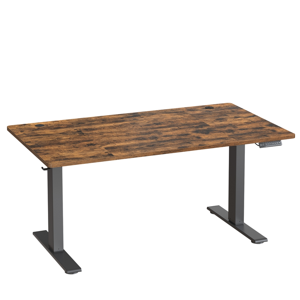 Kõrguses reguleeritav elektriline laud, 140 x 80 cm, USB-C pordiga