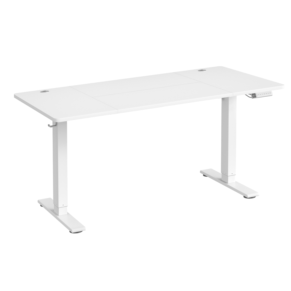 Kõrguses reguleeritav elektriline laud, 140 x 80 cm, USB-C pordiga