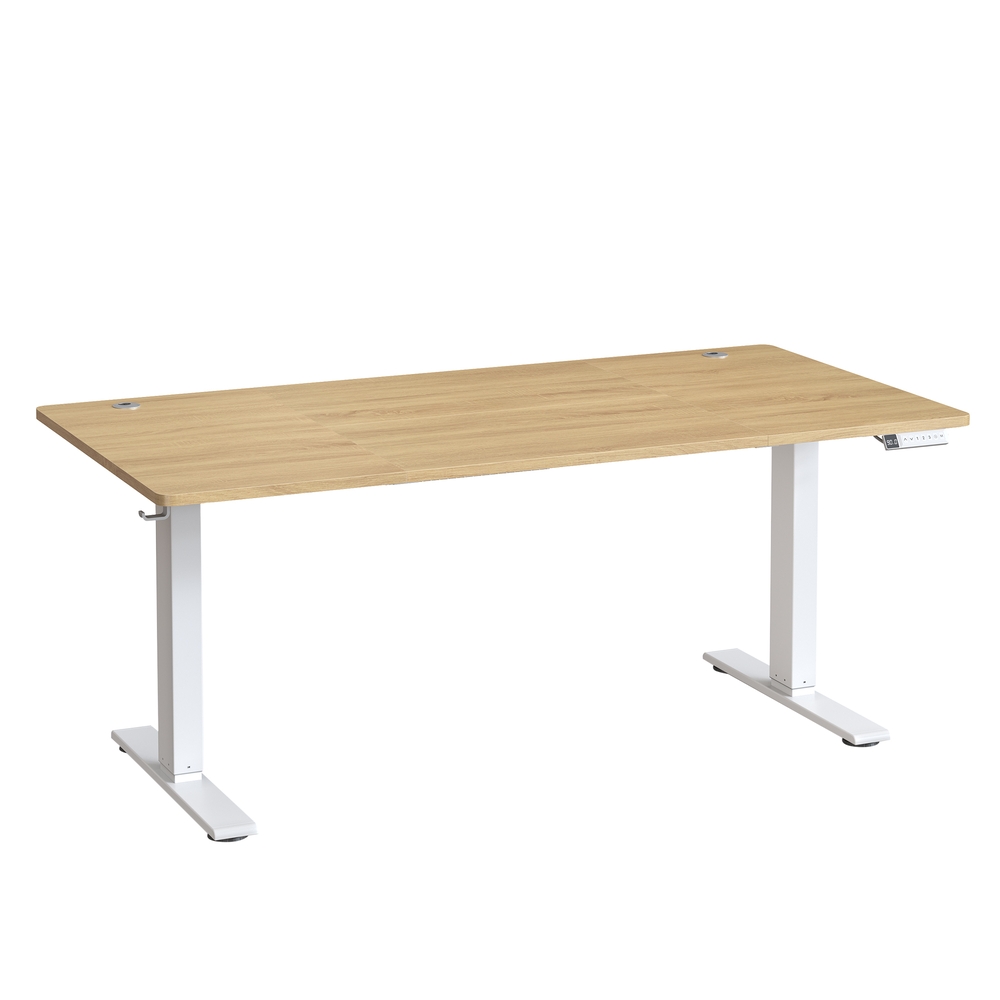 Kõrguses reguleeritav elektriline laud, 160 x 80 cm, USB-C pordiga
