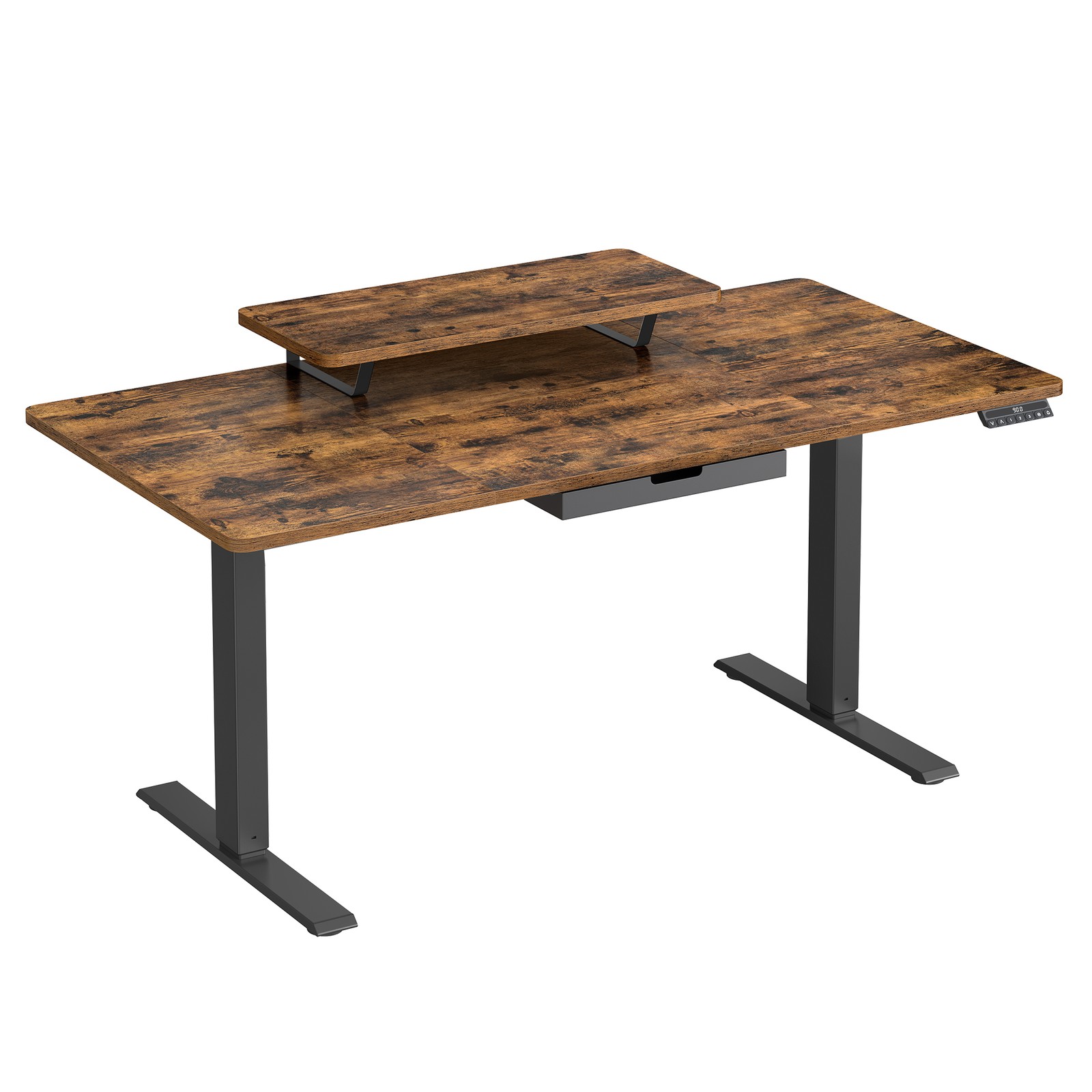 Kõrguses reguleeritav laud, 140 x 70 cm, monitorialus