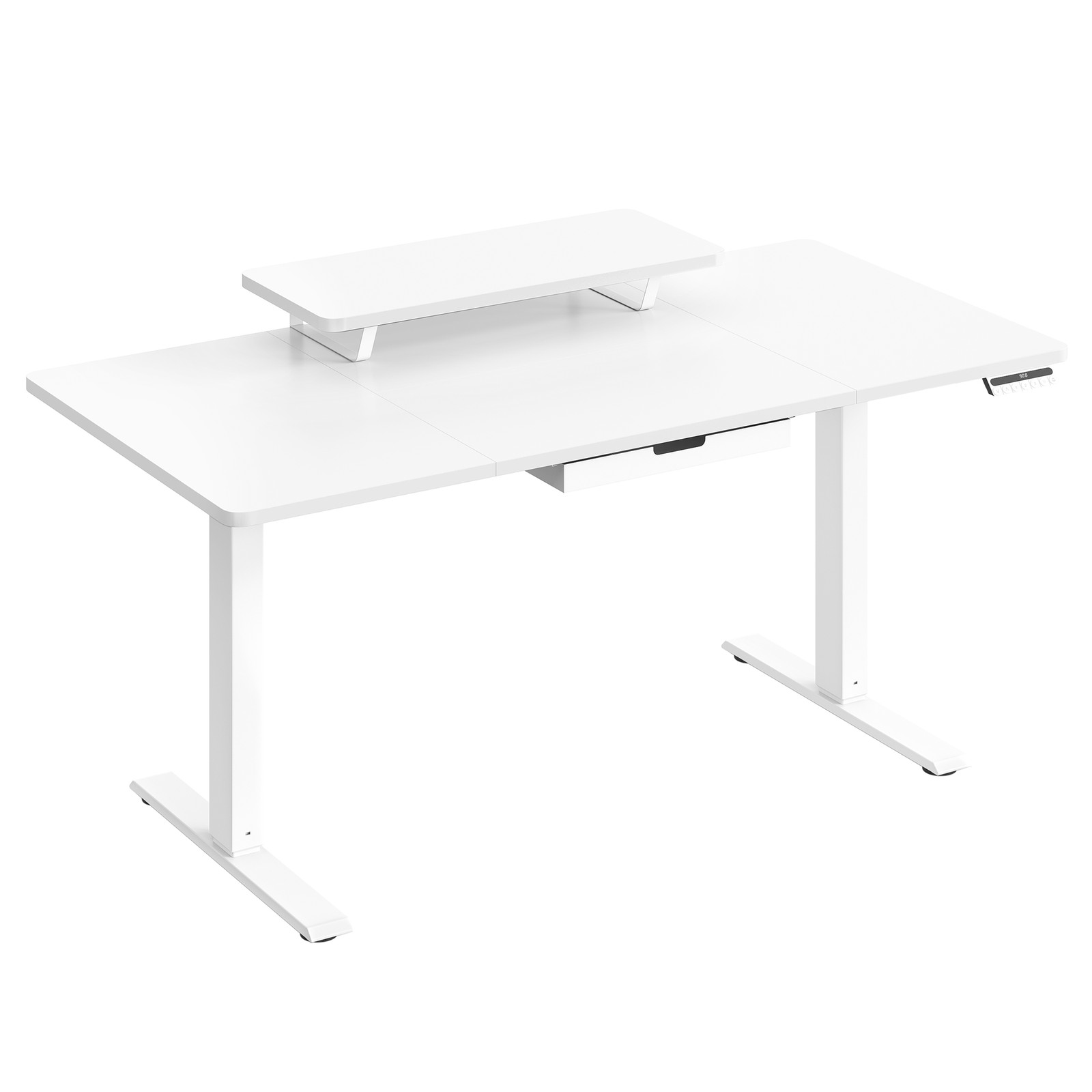 Kõrguses reguleeritav laud, 140 x 70 cm, monitorialus