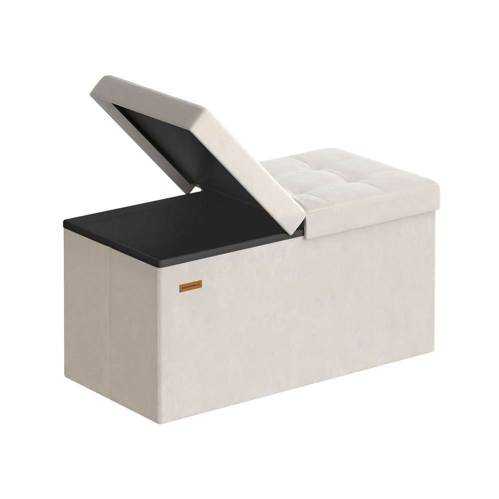 Pink hoiuruumi ja hingedega kaanega, kreemvalge