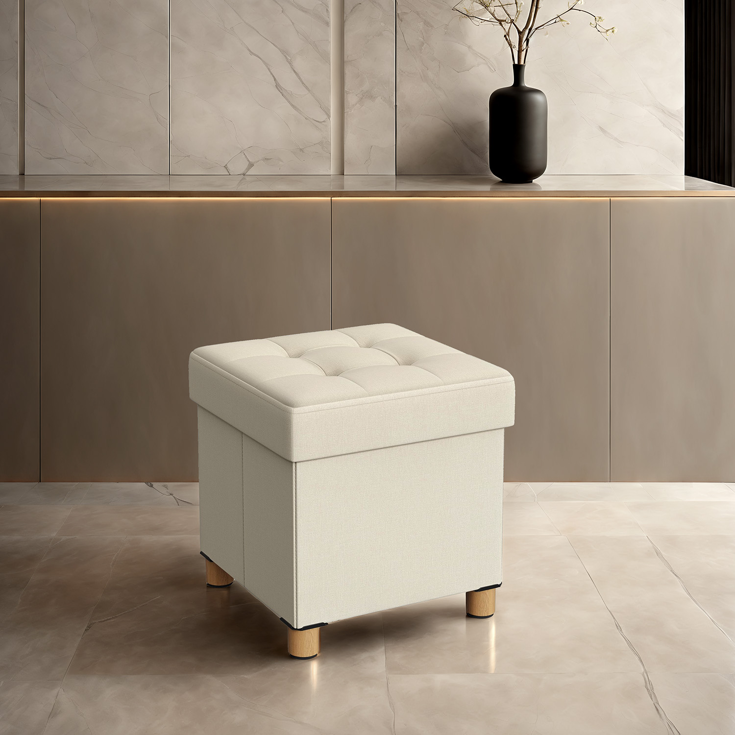 Istumiskast hoiuruumiga, väike kokkupandav istmepink, 38 x 38 x 40 cm