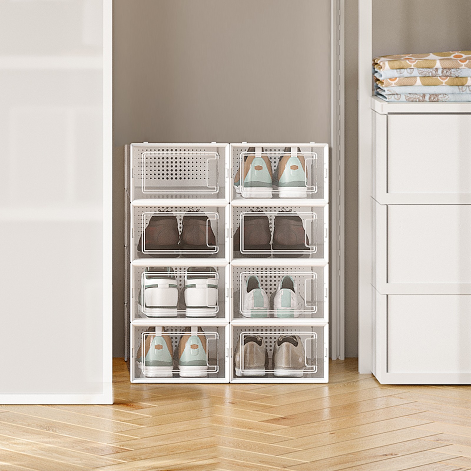 Kingakastid, 8-osaline komplekt, plastist kingakorraldaja