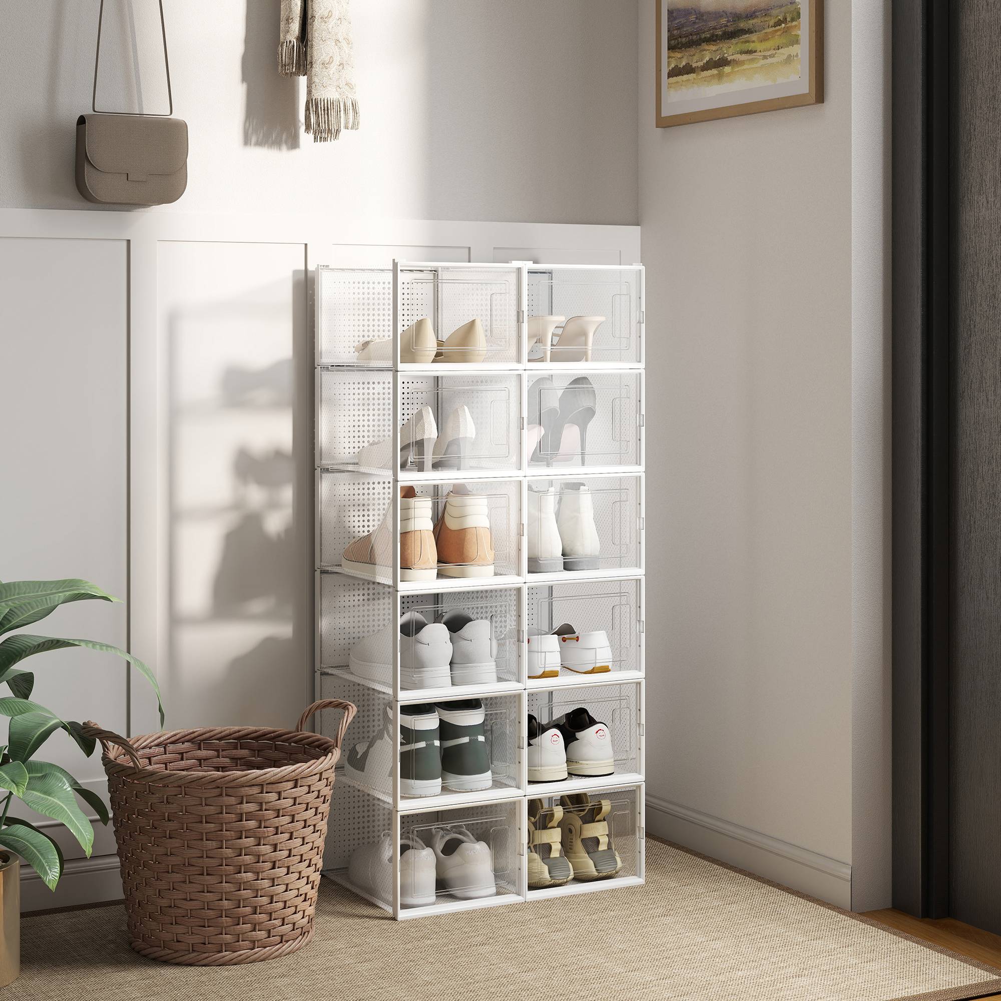 Kingakastid, 12-osaline komplekt, plastist kingaorganisaator