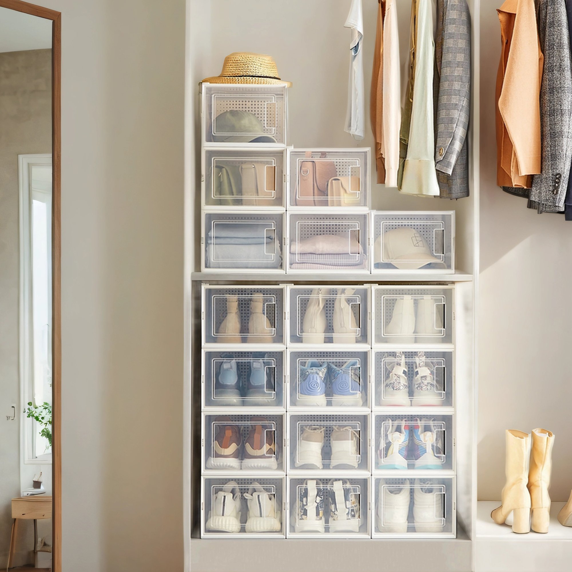 Kingakastid, 18-osaline komplekt, plastist kingakorraldaja