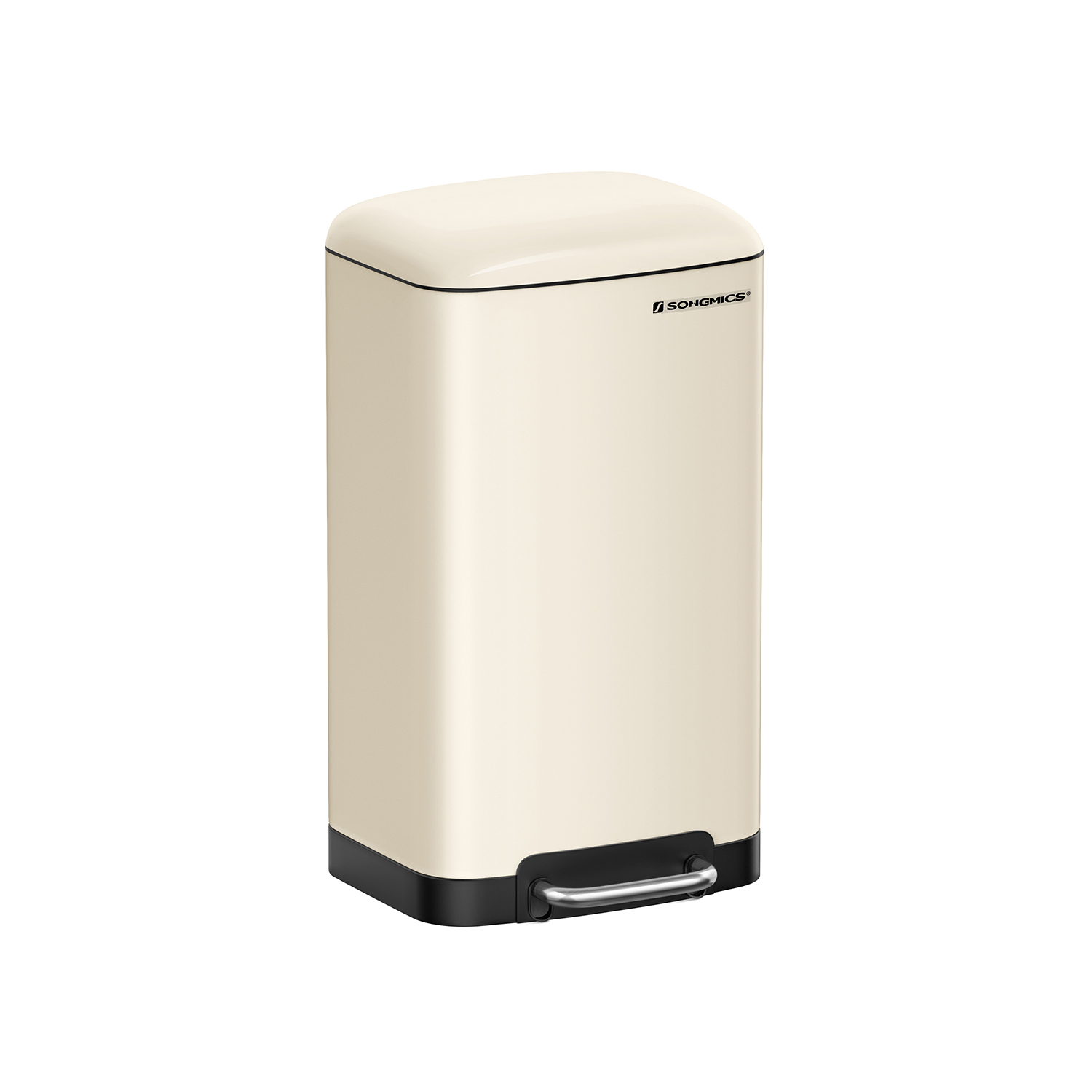 Kreemvalge prügikast sisemise ämbriga