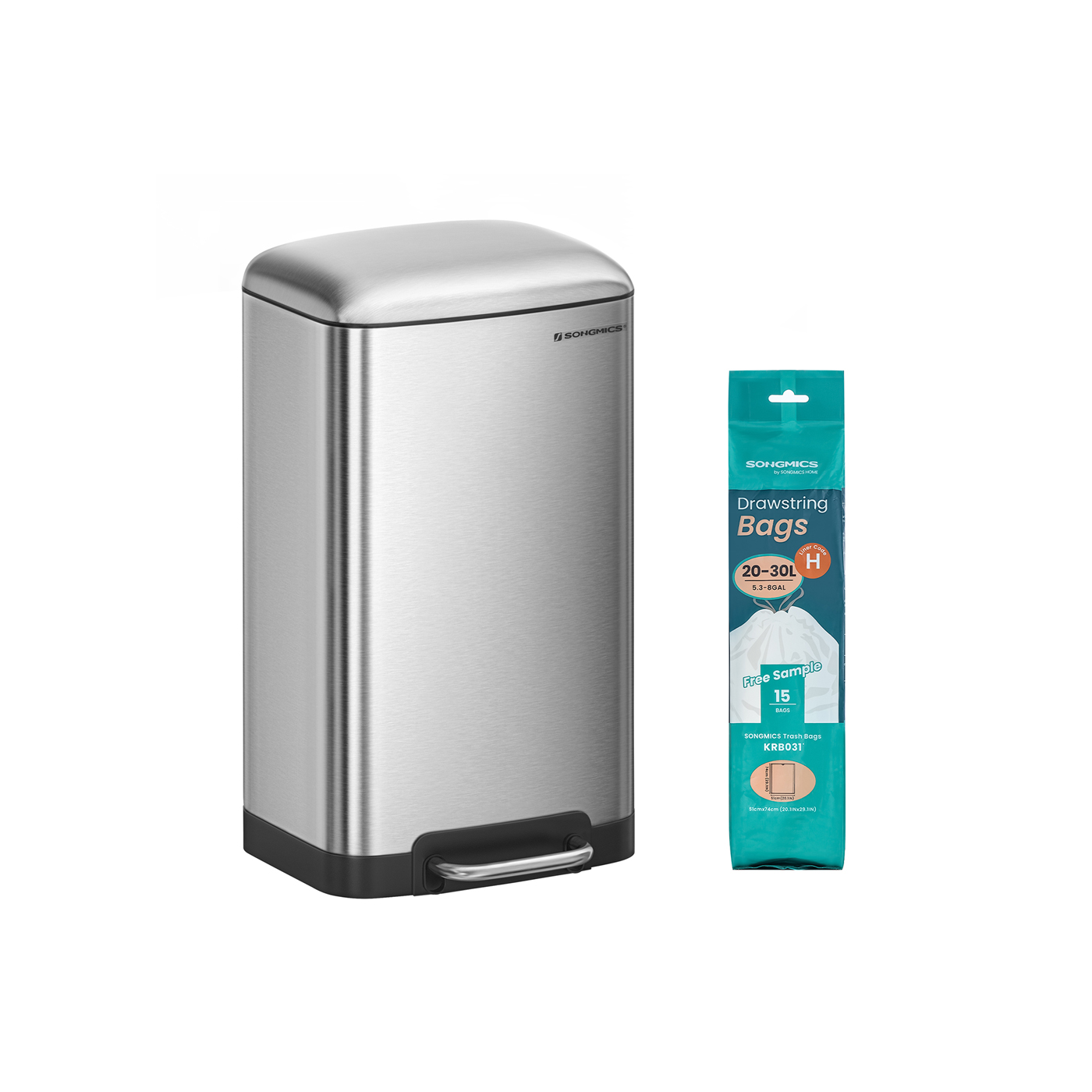 Prügikast 30 L roostevaba teras