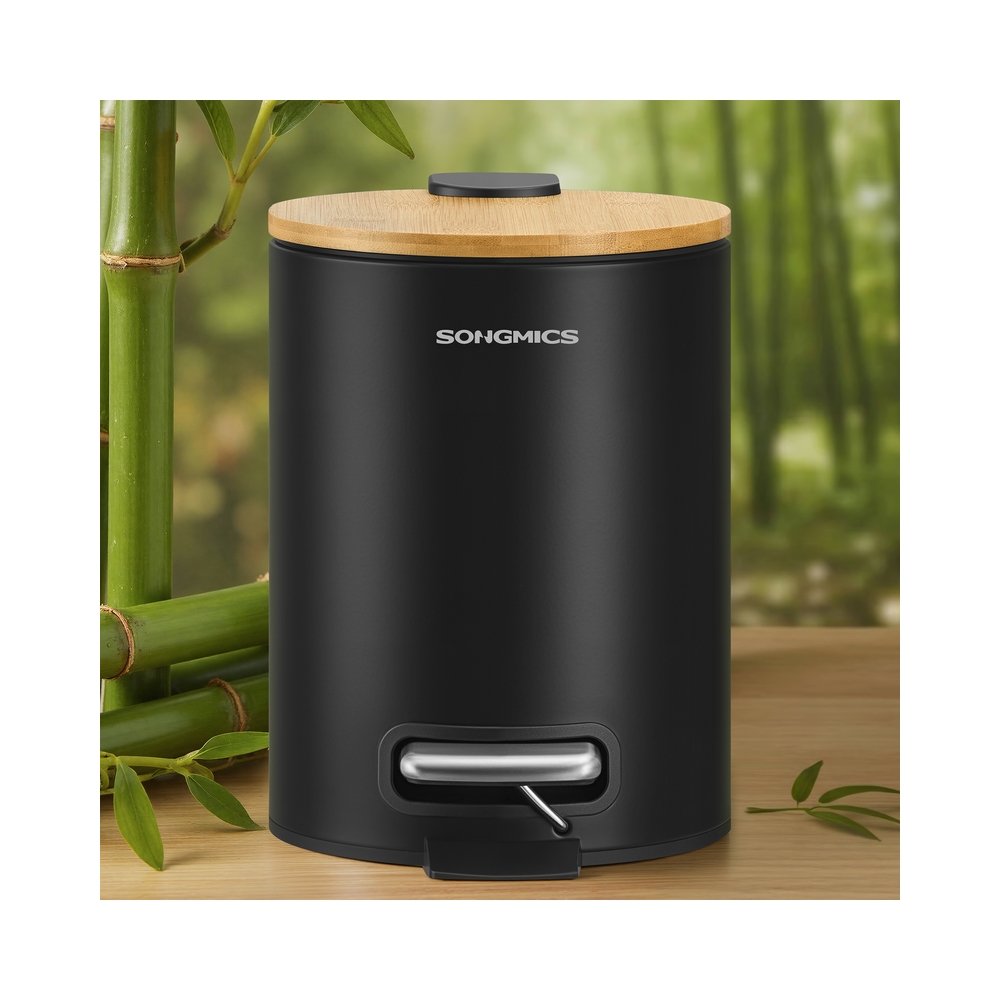 3-liitrine kosmeetikaprügikast kaane ja vaikse pedaalimehhanismiga, tindimust