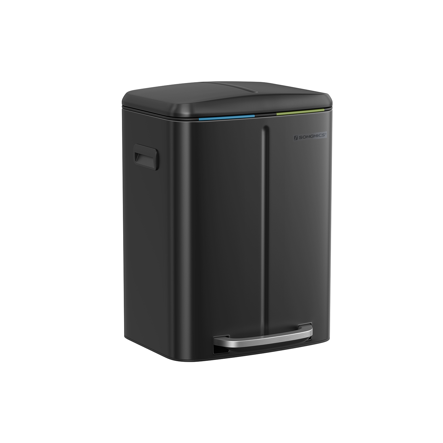 Mustade sangadega köögi prügikast 2 x 20 L