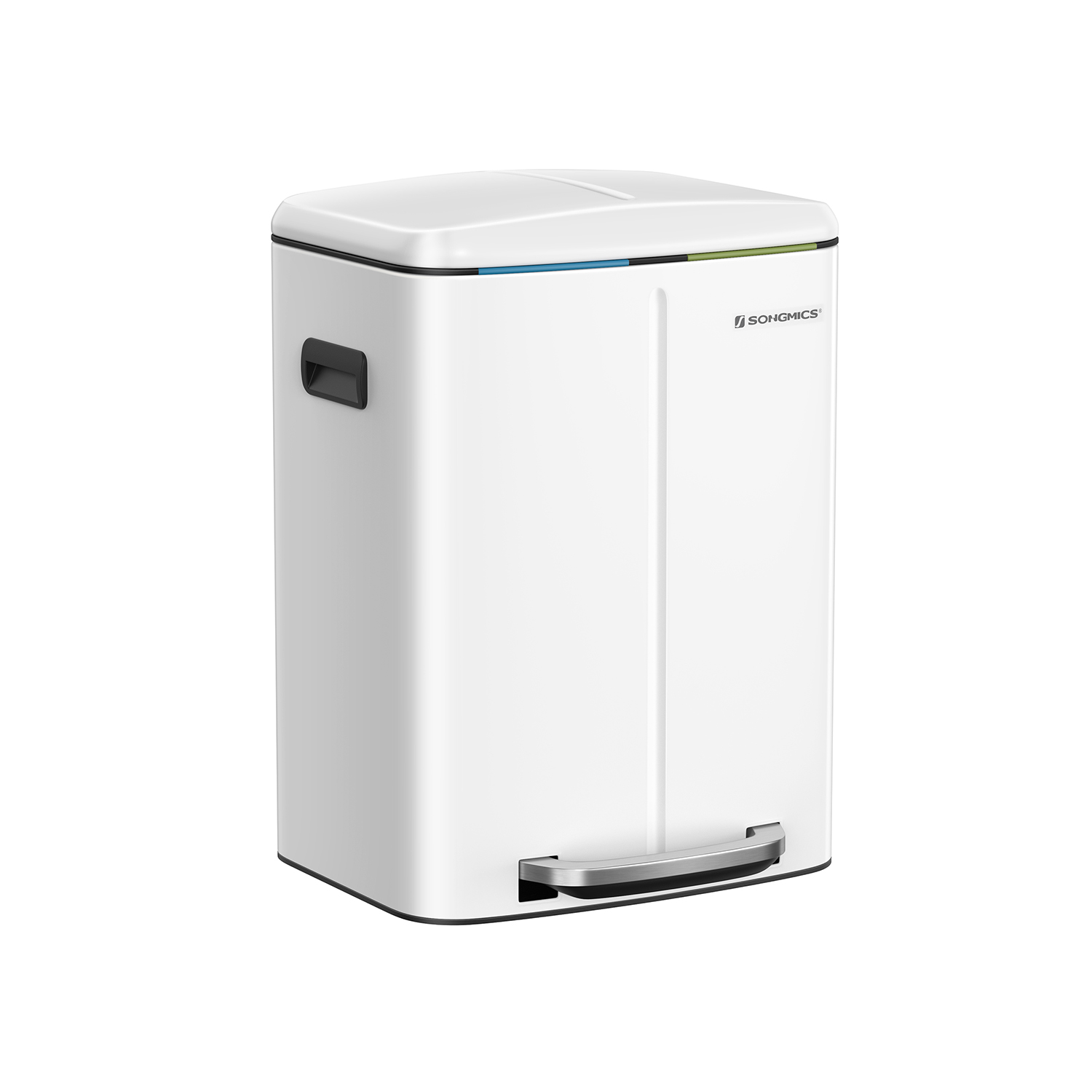 Prügikast 40 liitrit (2 x 20 L) valge